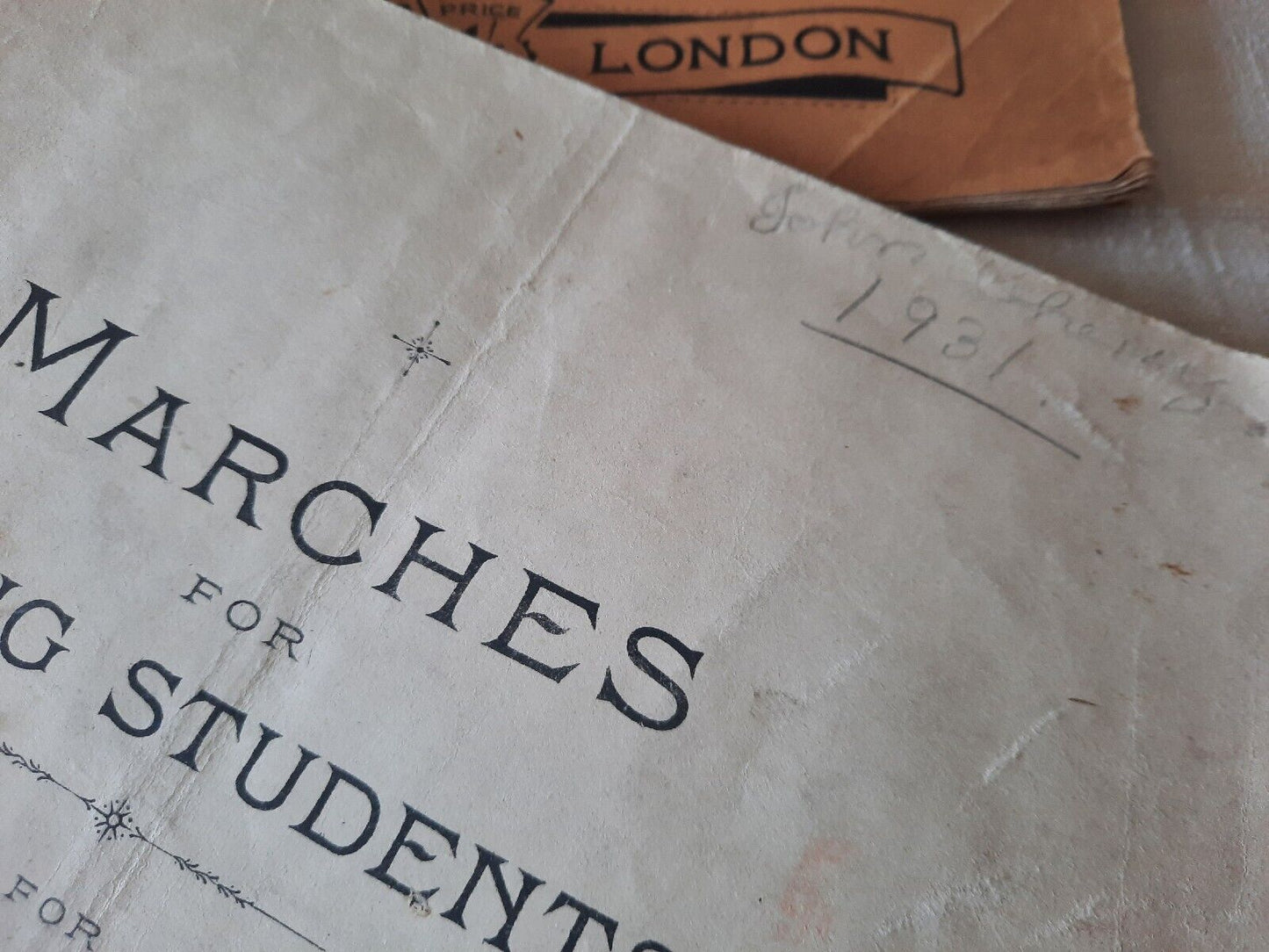 Vintage Lot Piano Sheet Music Manuscript Paper Marches UK British Rare Antique*