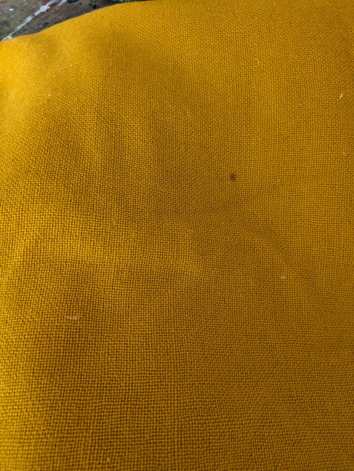 vintage retro Deep Mustard Plain Blanket vw camper Throw Warm Picnic Yellow Vgc