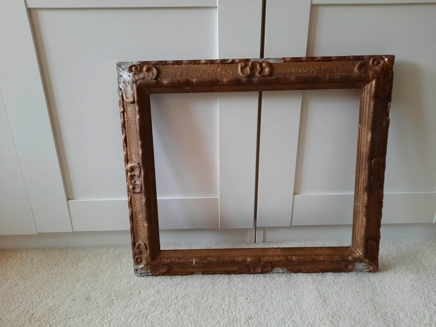 Gesso gold Shabby chic gilt Picture Frame wooden antique wedding decor detailed!