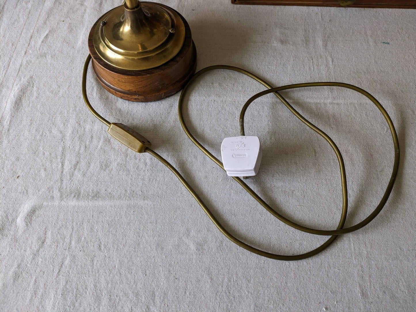 VINTAGE 1920s 30s ANTIQUE ART DECO BRASS GOOSENECK SHELL CLAM DESK LAMP WORKING