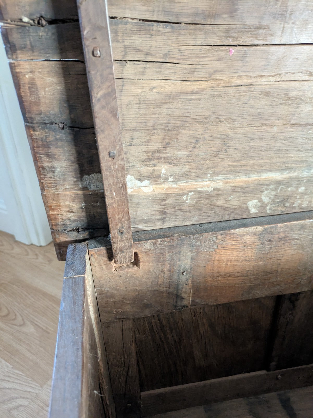 ANYIQUE WELSH MID 18TH CENTURY OAK MULE DOWER CHEST COFFER BLANKET BOX Original