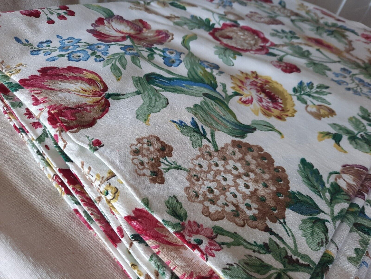 vintage Floral Rose fabric 11.75m Shabby Chic Pretty Flowers Craft Upholstery