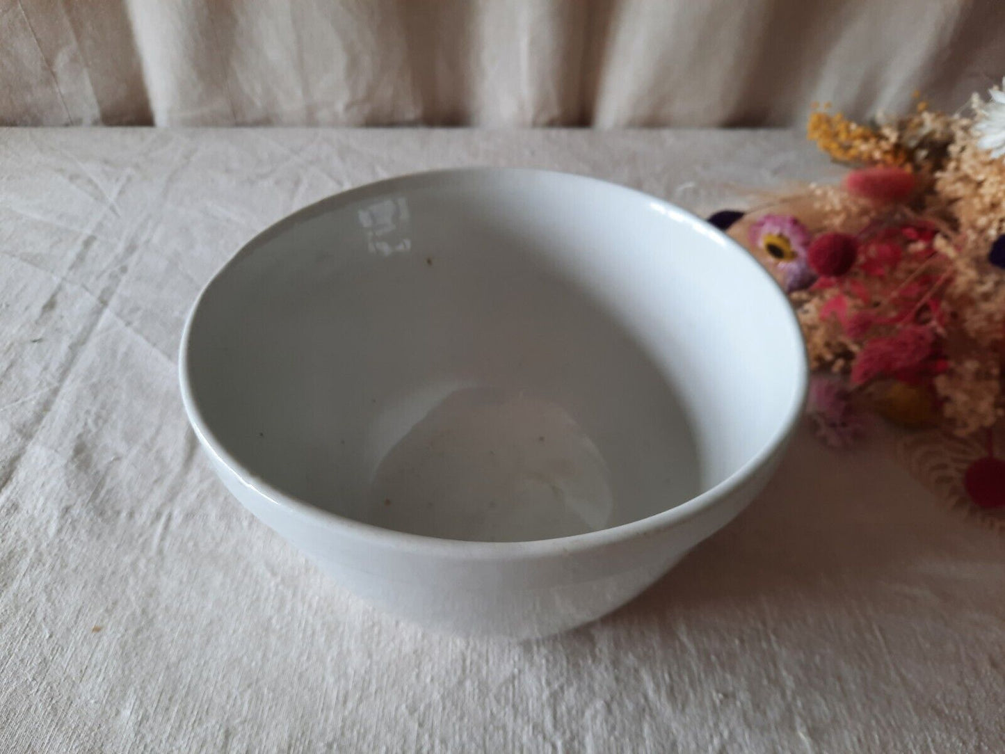 Vintage Mason cash ceramic pudding mixing bowl Antique Aged Prop Kitchen Baking
