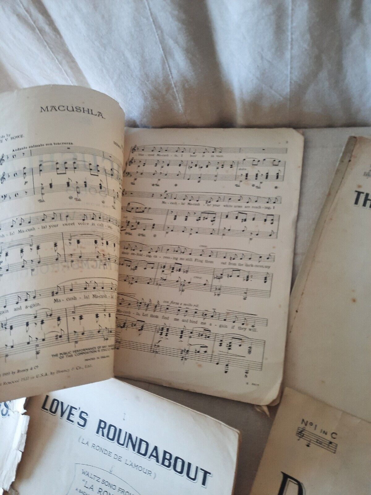 Vintage Lot Piano Sheet Music Manuscript Paper War Time UK British Rare Antique*