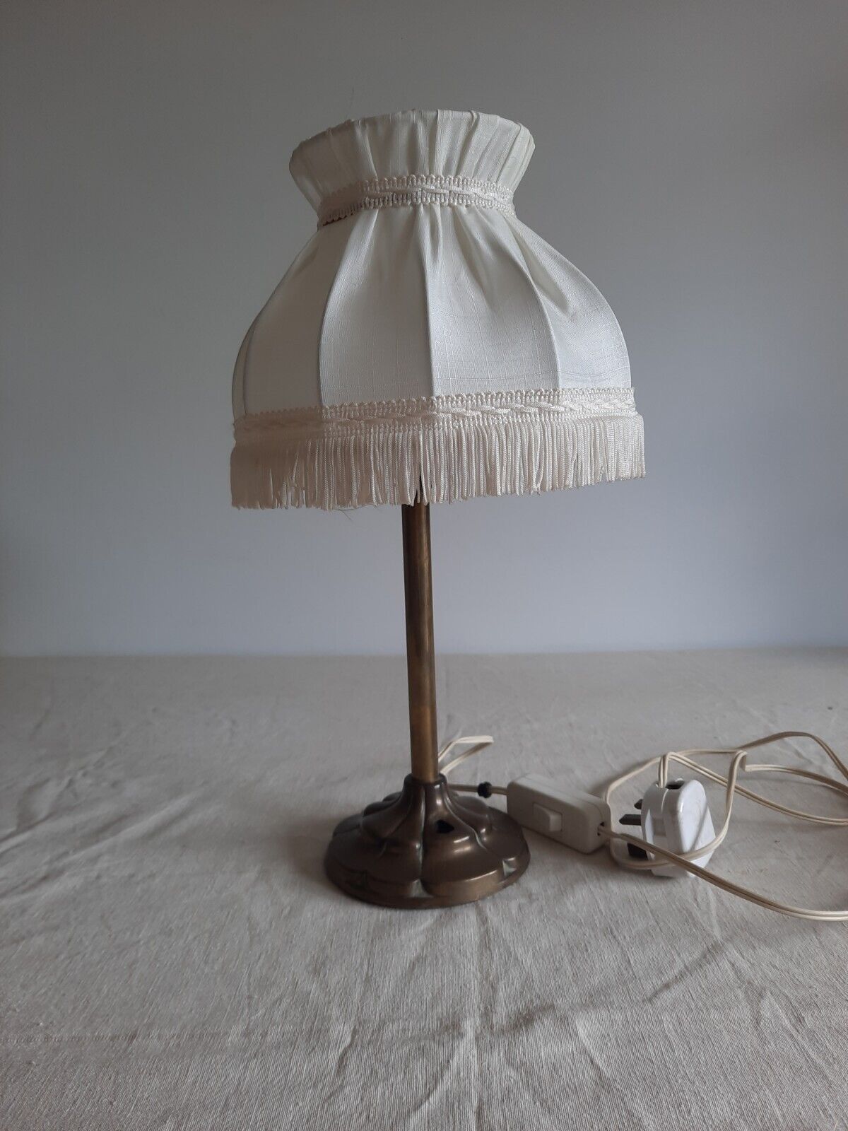 Antique Art Deco 1930s Metal Copper Brass vintage table lamp Rare Shade Genuine