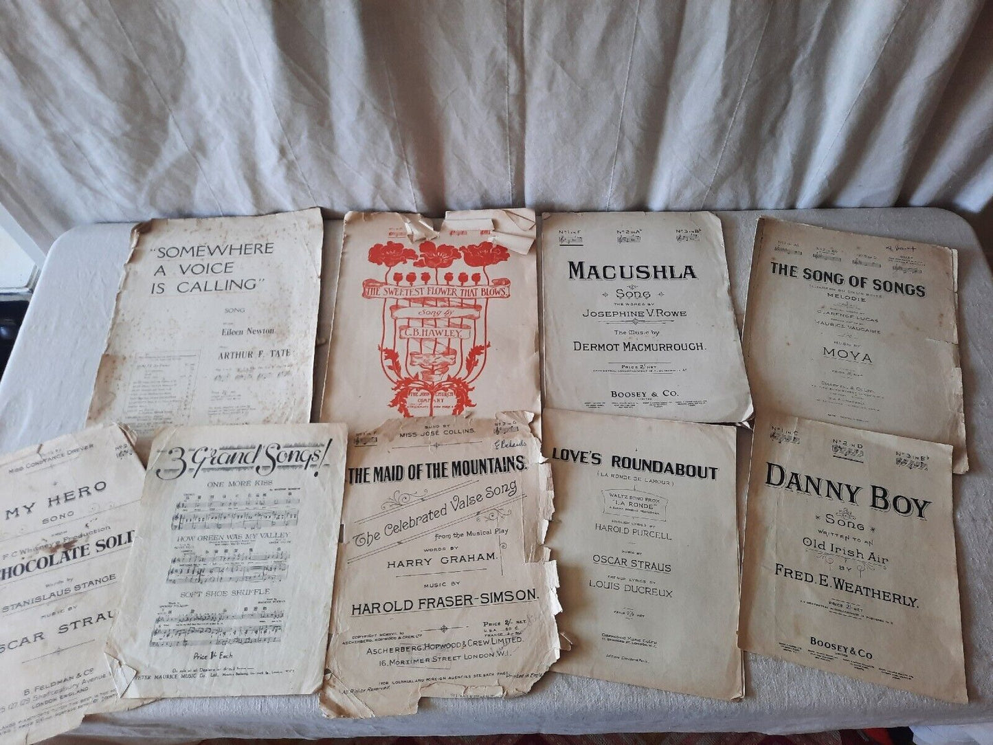 Vintage Lot Piano Sheet Music Manuscript Paper War Time UK British Rare Antique*