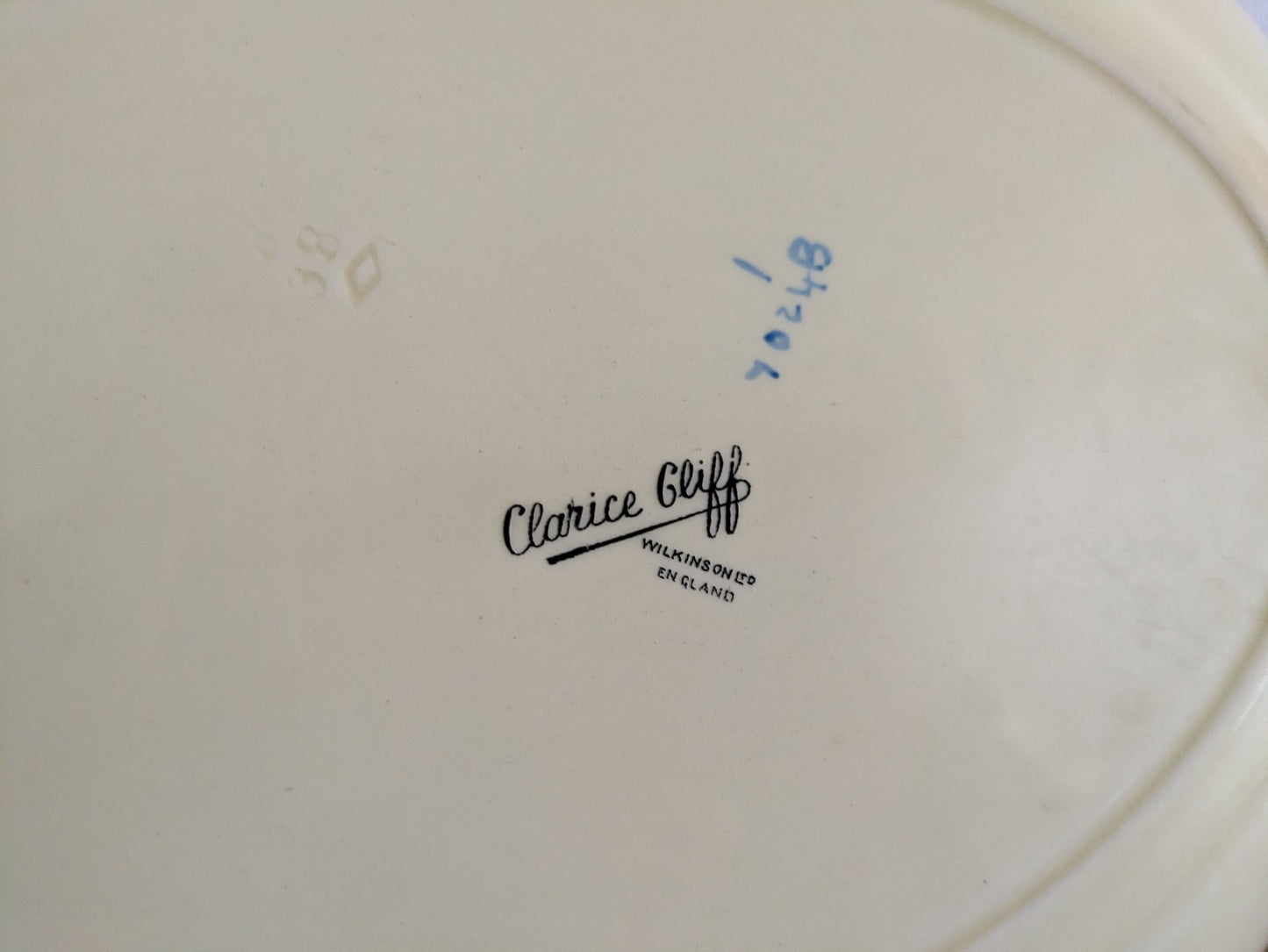 VINTAGE ART DECO CLARICE CLIFF Wilkinson Banded STRIPE SERVING PLATTER Newport