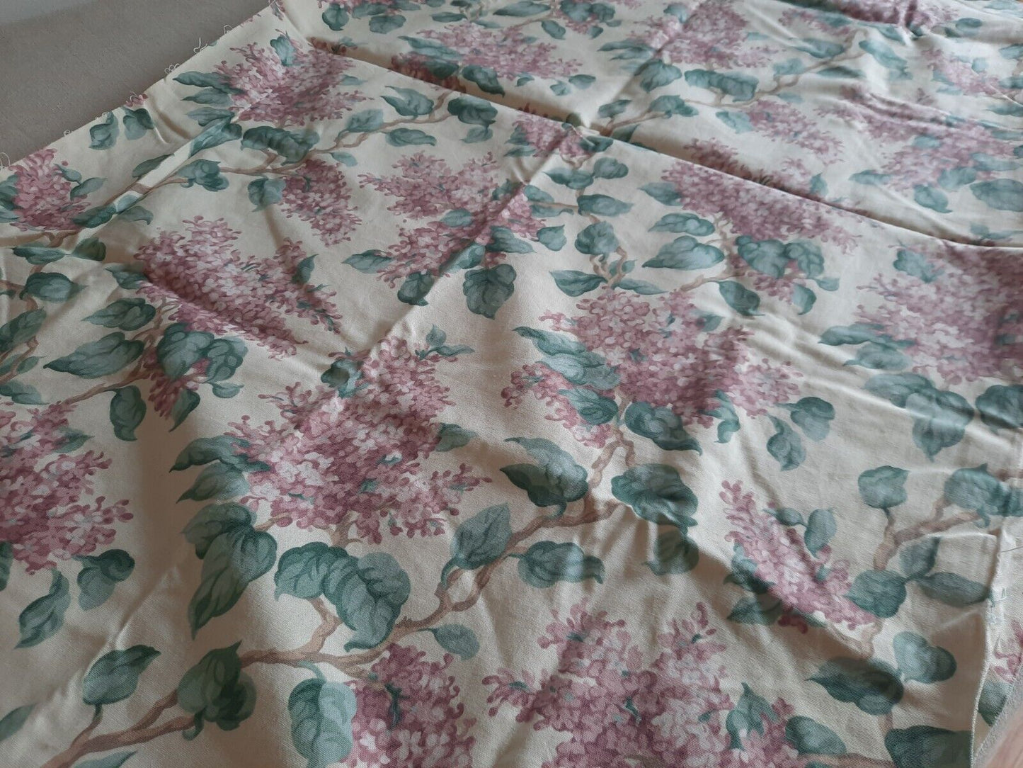 SANDERSON LILAC WALK CURTAIN FABRIC Floral Wisteria VINTAGE RARE 244CMx68CM Craf