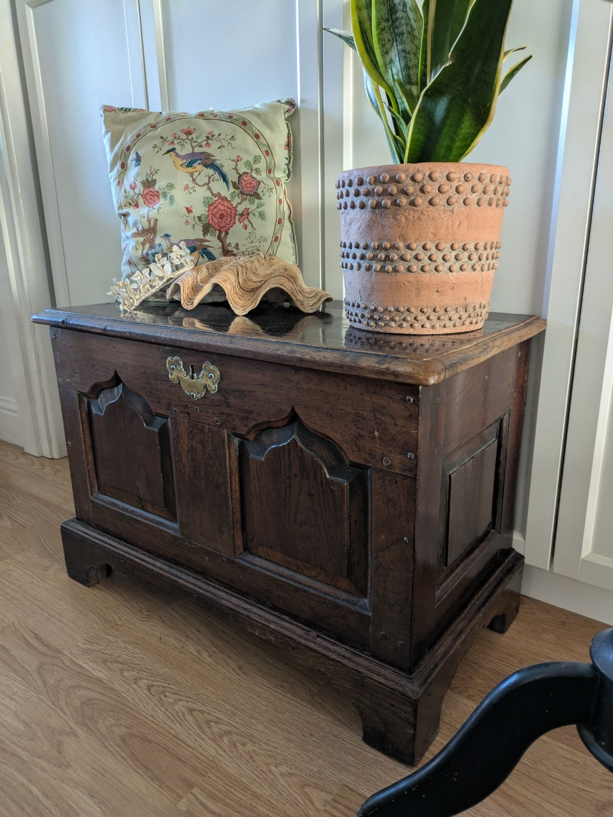 ANYIQUE WELSH MID 18TH CENTURY OAK MULE DOWER CHEST COFFER BLANKET BOX Original