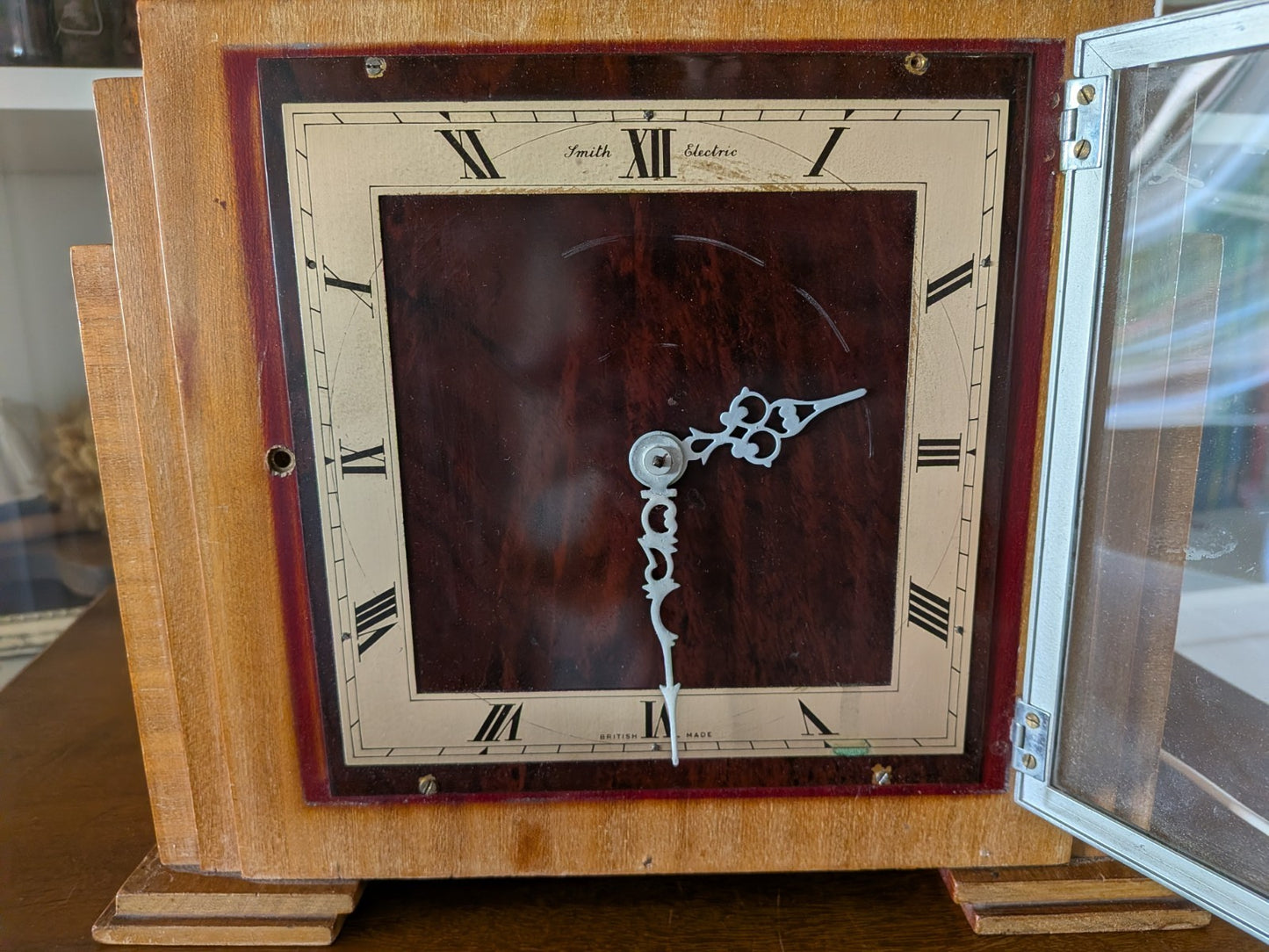 SMITH Electric Clock Mantle Vintage Antique 1920- 1930’S Art Deco Working Chimes