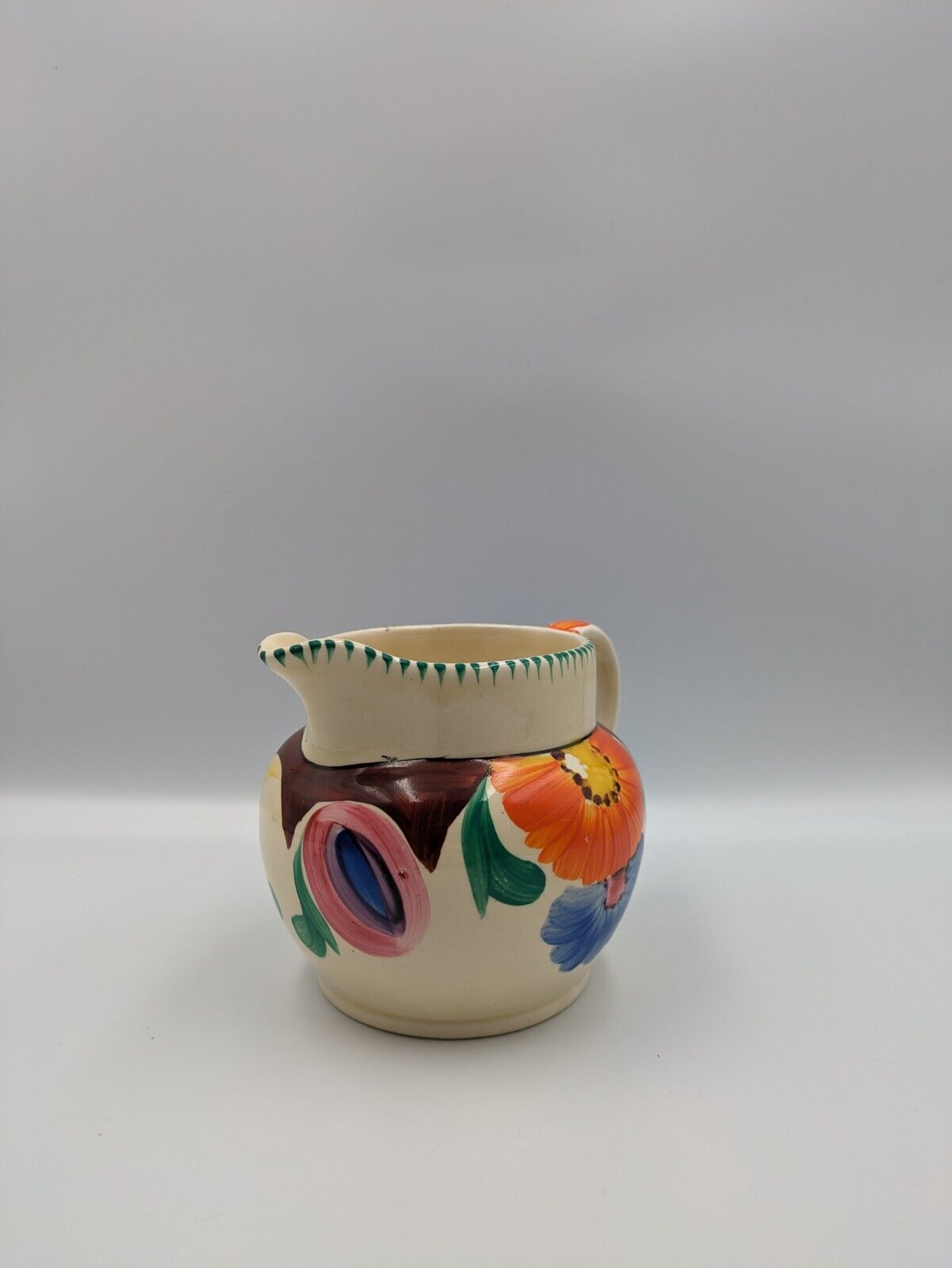 Era Ware hand painted Art Deco jug made in England 1930s Floral Prop Milk Cream