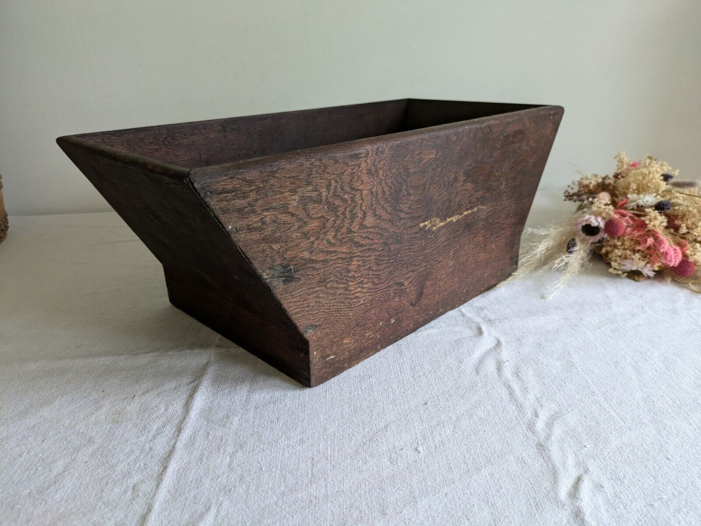 Rustic Antique Dough Trough | 19th Century Wooden Planter | Antique Storage Box