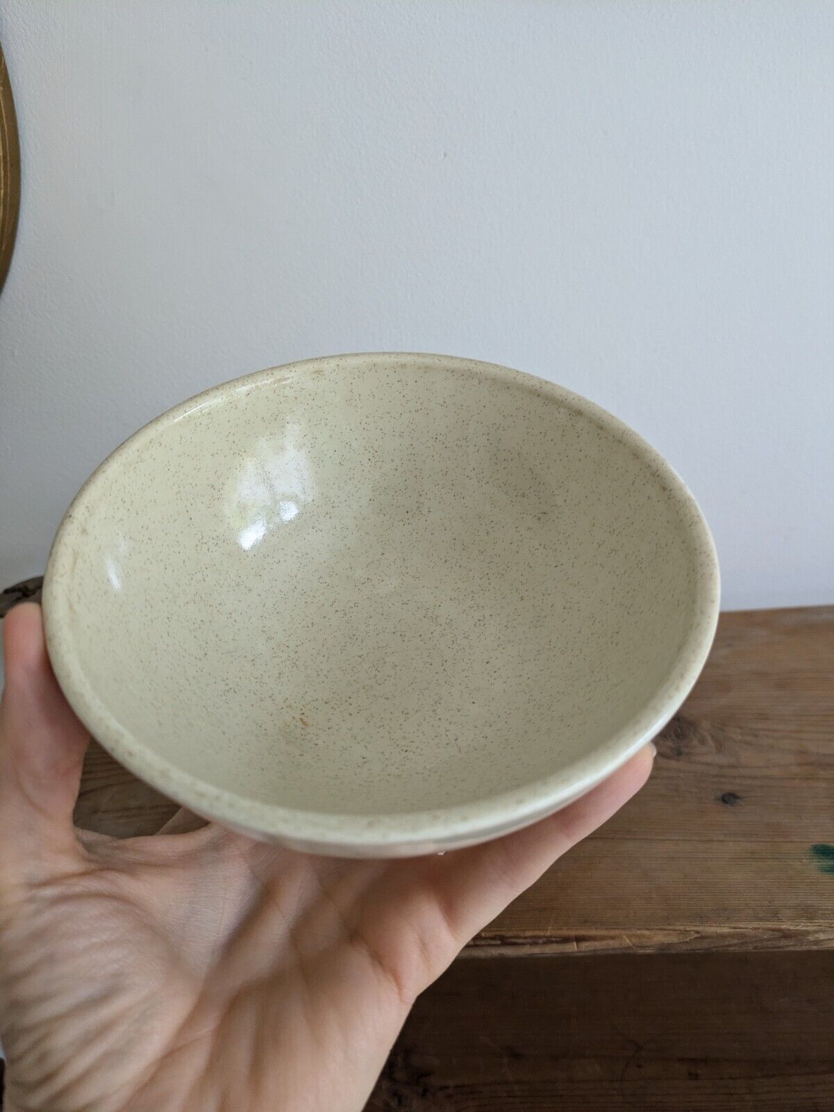Set Of 4x vintage Speckled Dudson Armorlite England pottery small bowls 1970s Vg