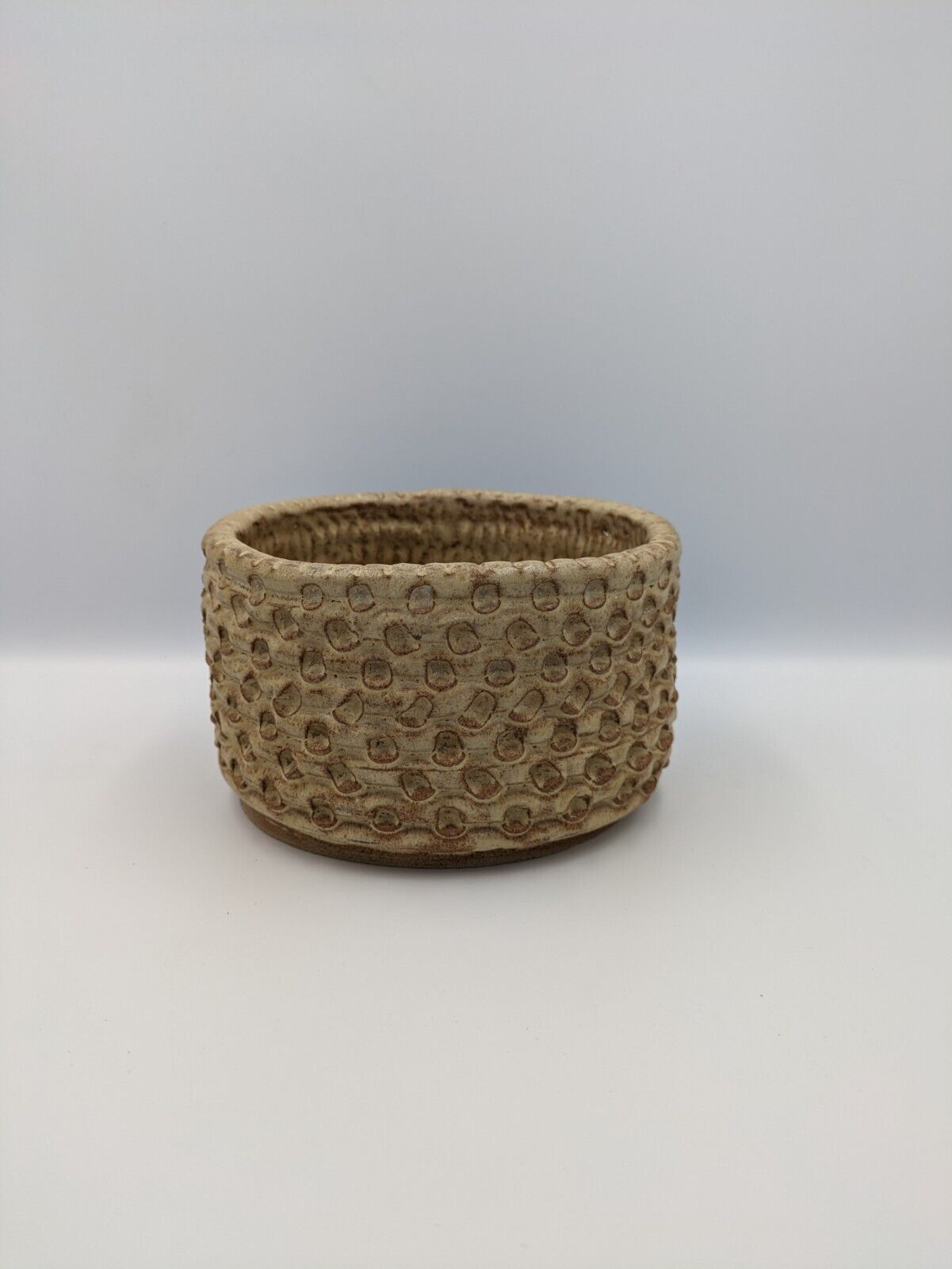 Signed Diane Widdowson Studio Pottery Art Bowl Plant Pot Planter Patterned Vtg