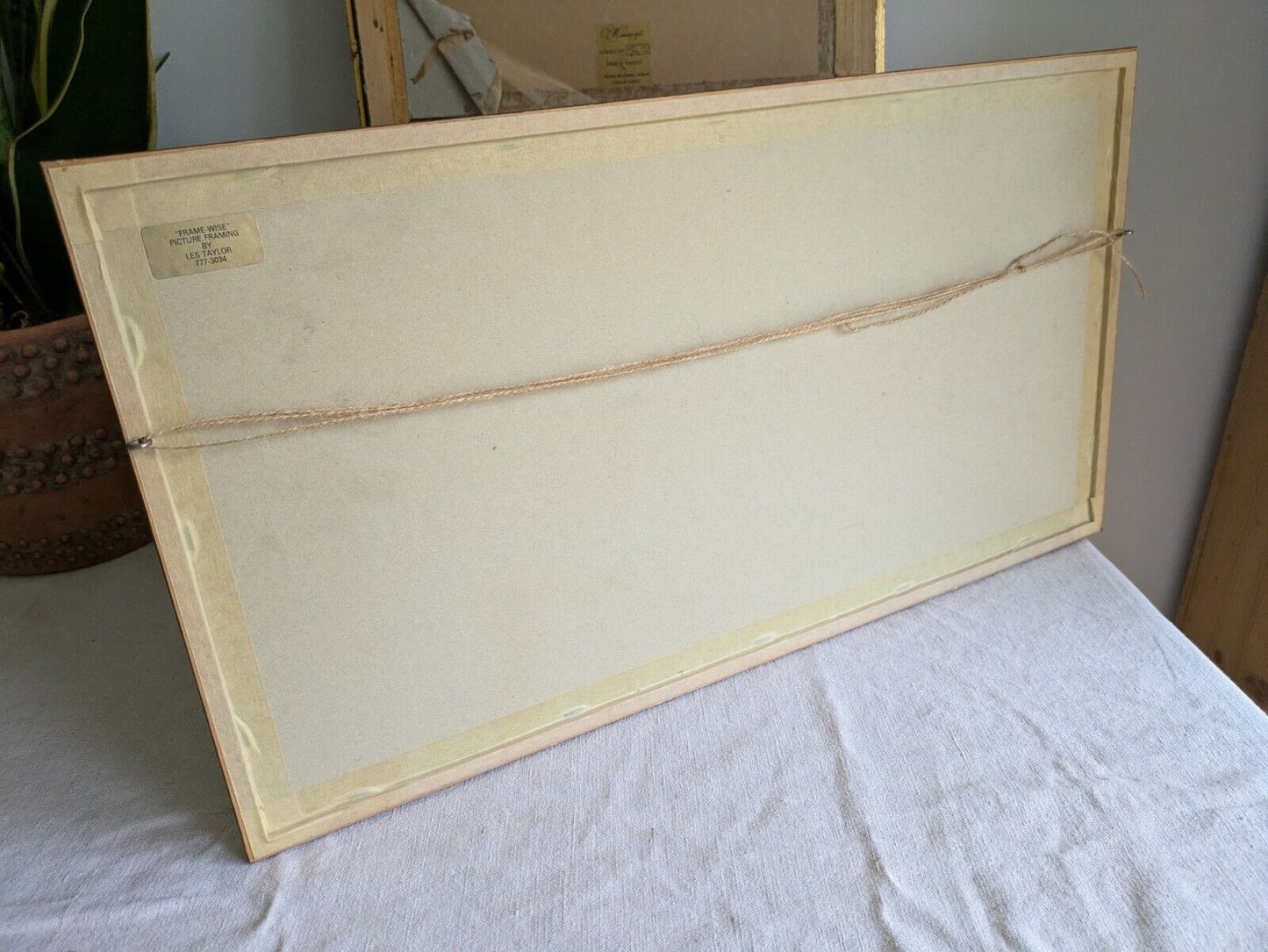 1921 Signed Antique Rose Painting By W H Day Frame Pink Mount W H Day Artist Vgc