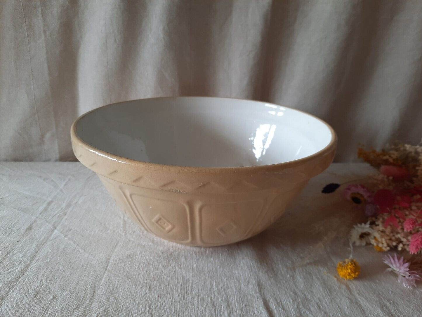 Vintage Mixing Bowl England Pastry Mason Cash Cake Retro 12 prop TV film C.Gresl
