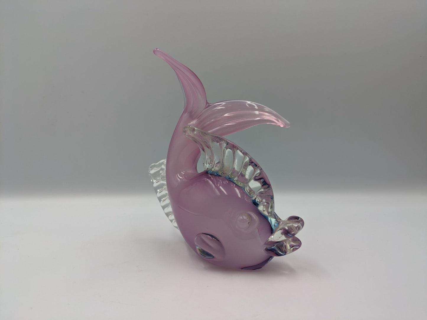 1950's Murano Archimede Seguso Pink Opaline Hand Blown Art Glass Fish Sculpture
