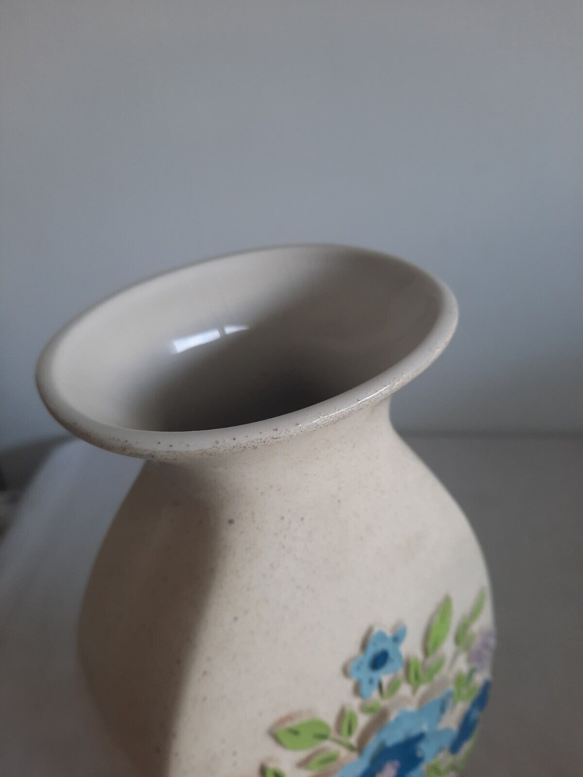 Vintage Floral Vase Old Brentleigh Ware Floret Vase Retro Boho Slab XL Mantle