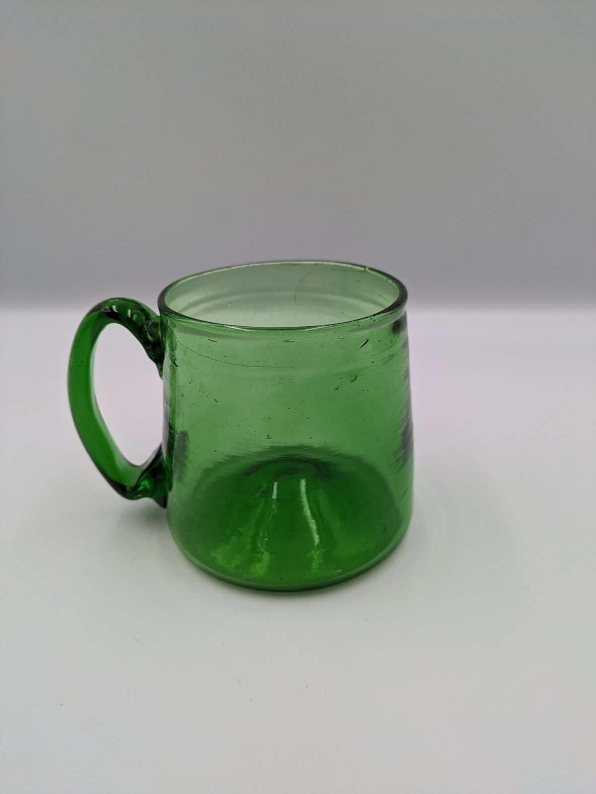 Boda Glass Sweden Erik Höglund Style Mug Green Bubble Glass Hand Blown Inverted
