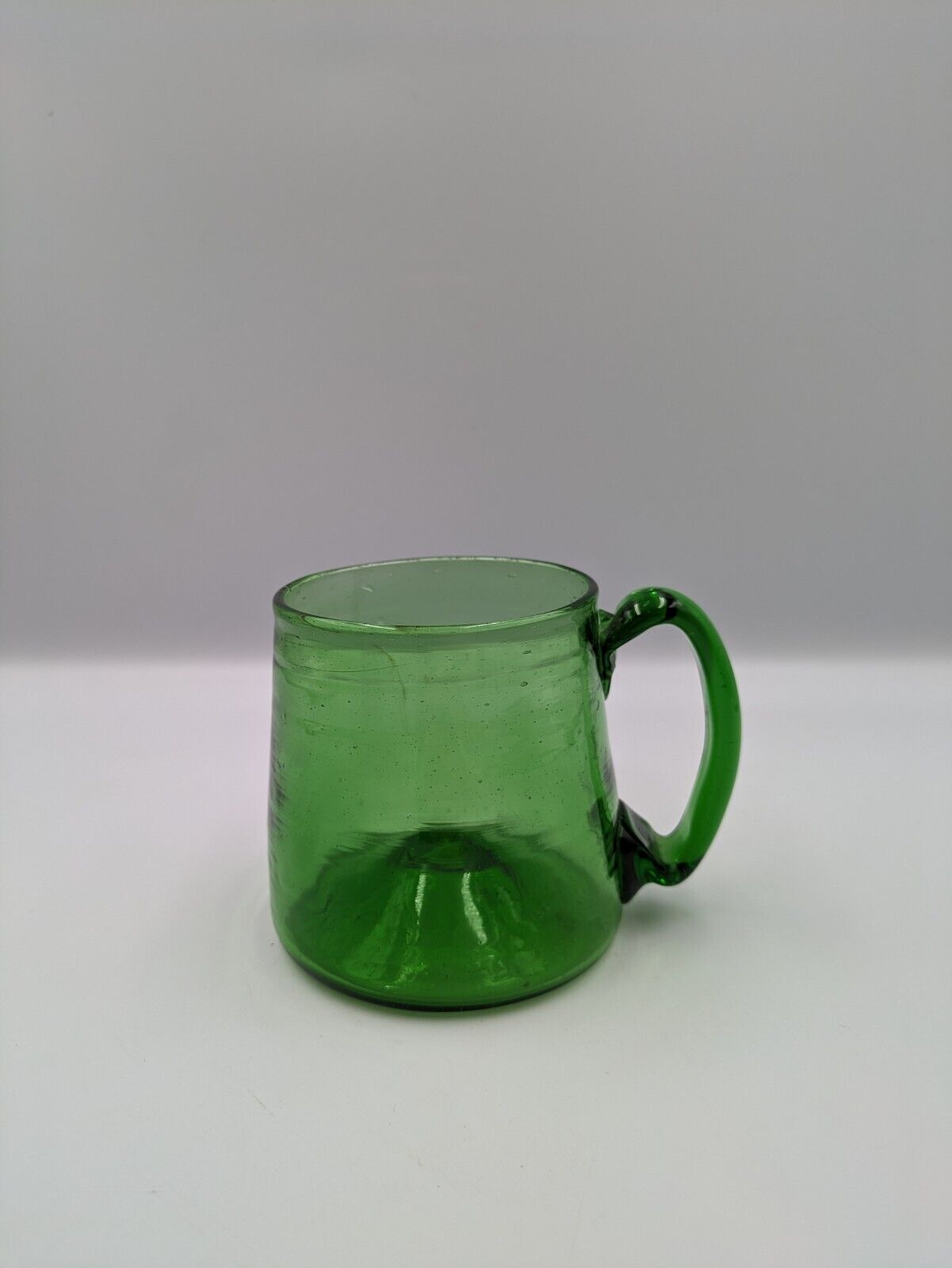Boda Glass Sweden Erik Höglund Style Mug Green Bubble Glass Hand Blown Inverted