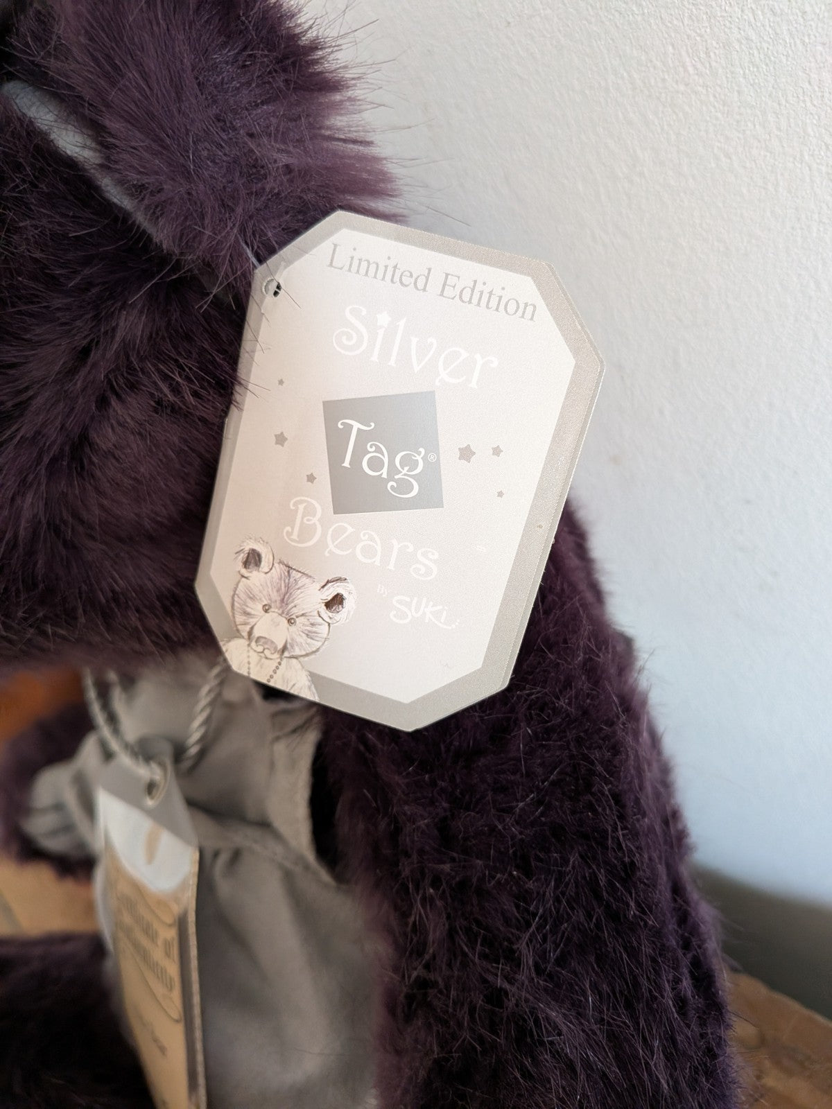 Alice Bear Limited Edition Silver Tag Bears By Suki Vgc Purple Large Collectors