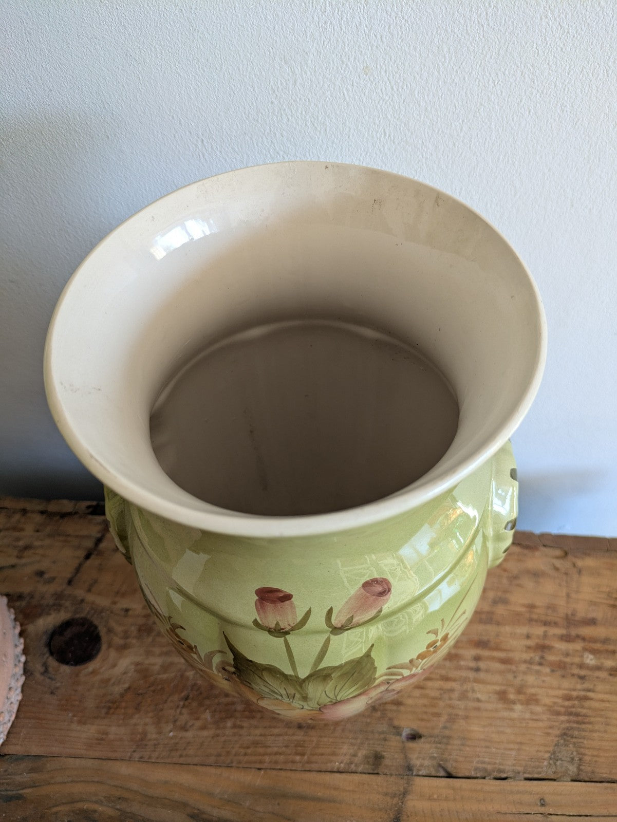 Large Floral Pottery Vase Portugal Simons Bros Ltd Decorative Prop Florist vgc