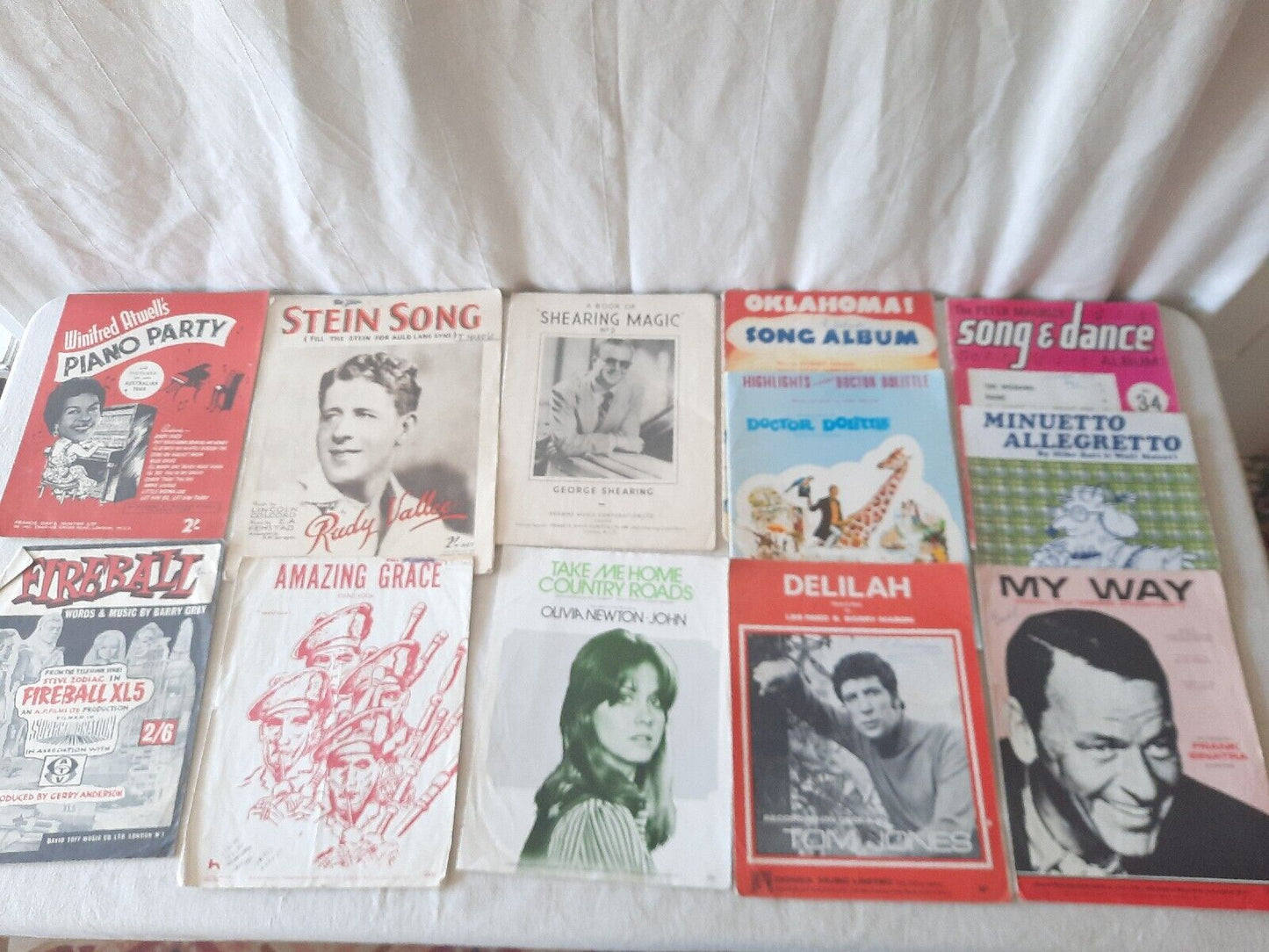 Vintage Lot Piano Sheet Music Manuscript Classic Paper Retro Mixed Rare Antique.
