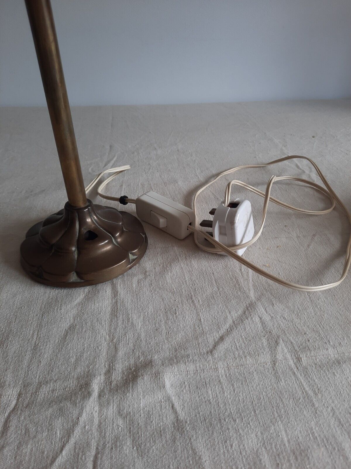 Antique Art Deco 1930s Metal Copper Brass vintage table lamp Rare Shade Genuine