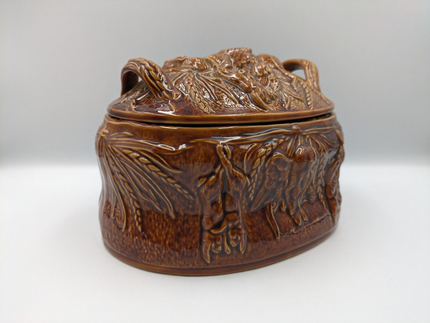 NEW Vintage Portmeirion Treacle Glaze Game Pie Casserole Dish Number 3 never Use