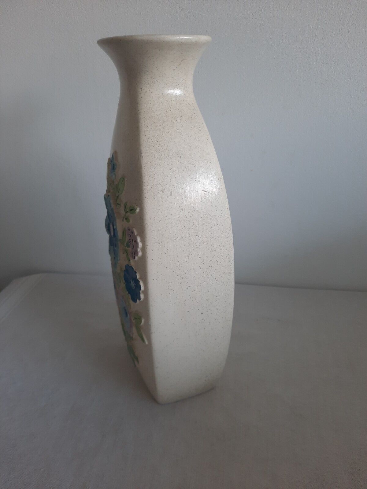 Vintage Floral Vase Old Brentleigh Ware Floret Vase Retro Boho Slab XL Mantle