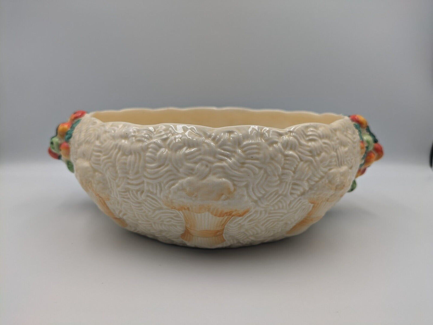 Large Rare Newport Pottery Clarice Cliff Celtic Harvest Salad Bowl Serving Antiq