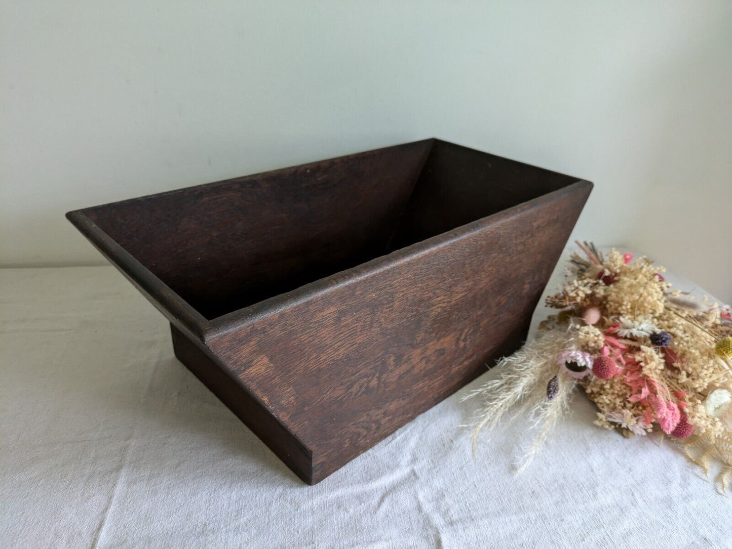 Rustic Antique Dough Trough | 19th Century Wooden Planter | Antique Storage Box