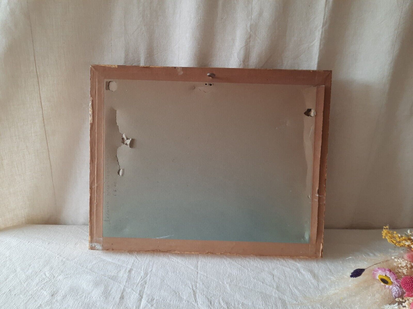 1960 original Madame Cliente Garay Grapes Wine Cheese Still Life Painting Framed