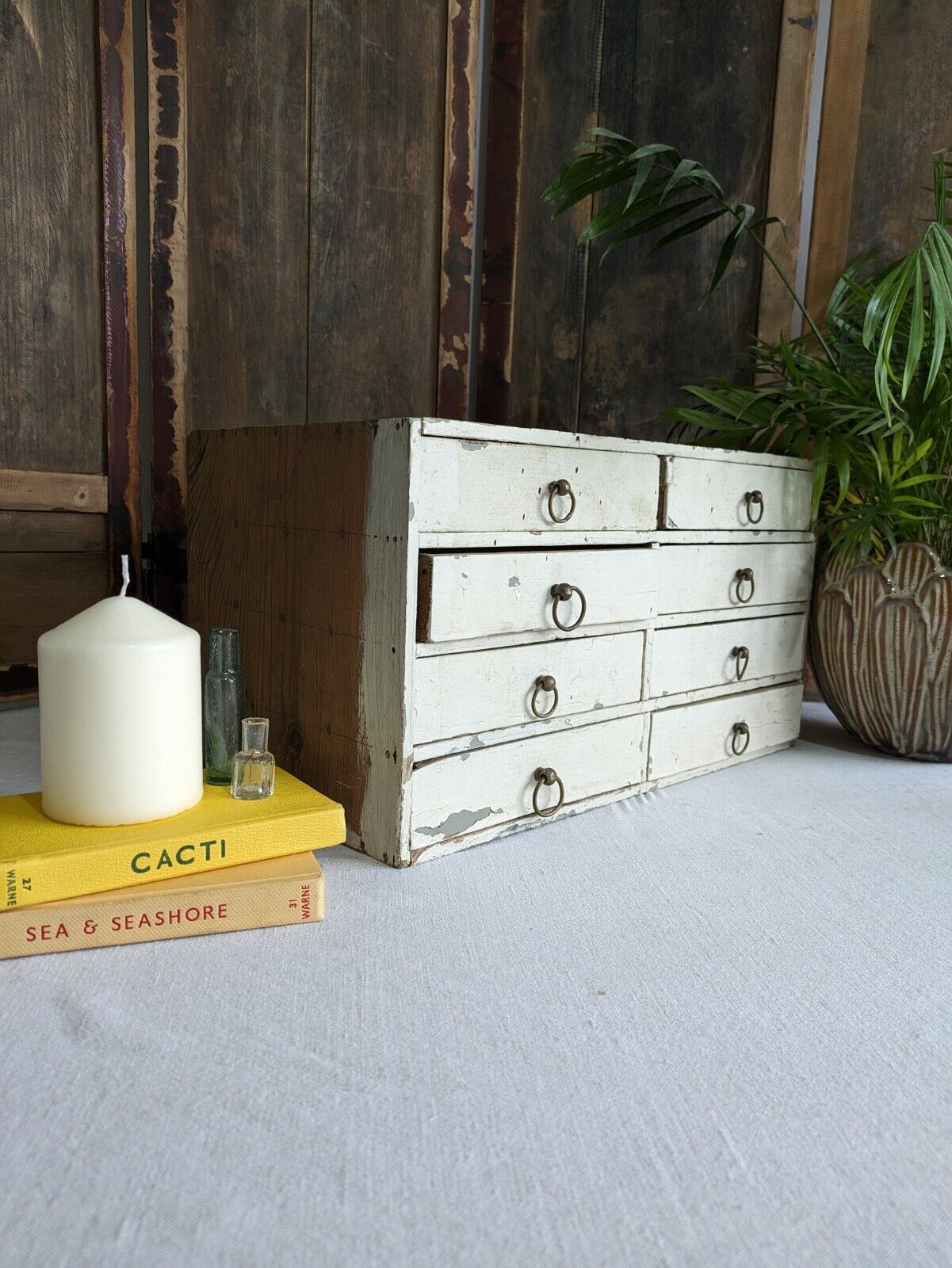 vintage Rustic Drawer office Motor Car drawers table desk top index Work Garage