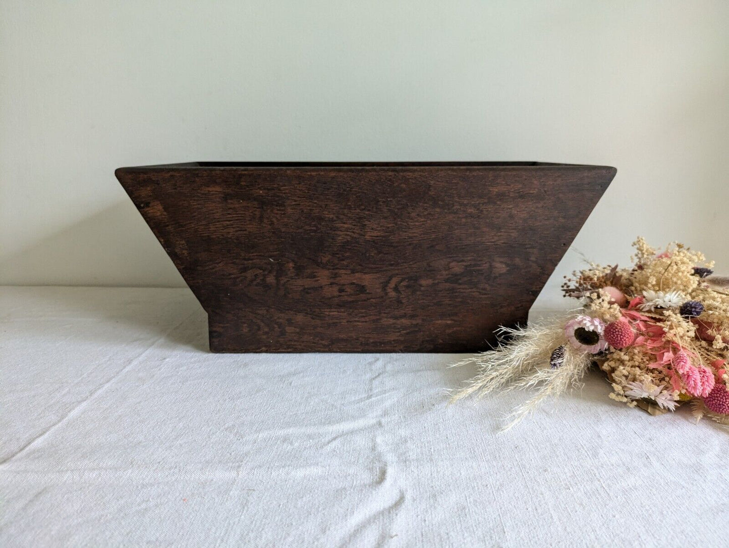 Rustic Antique Dough Trough | 19th Century Wooden Planter | Antique Storage Box