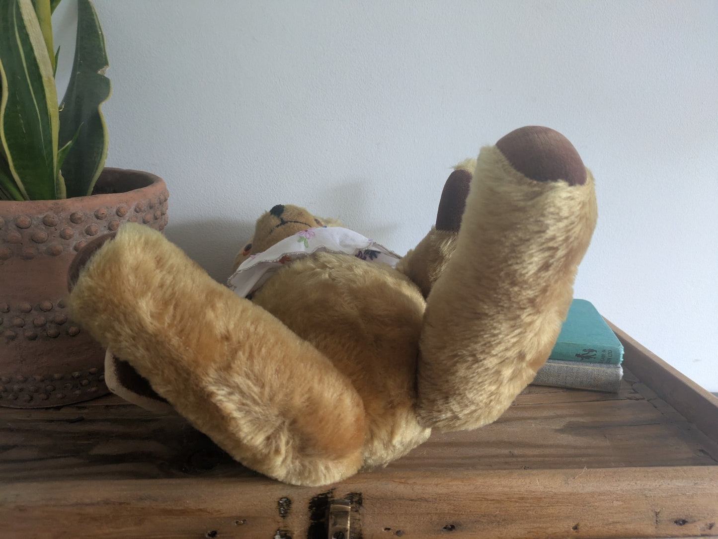 XL Vintage Antique Mohair Teddy Bear Working Growler Bell Tilt Toy Jointed Rare
