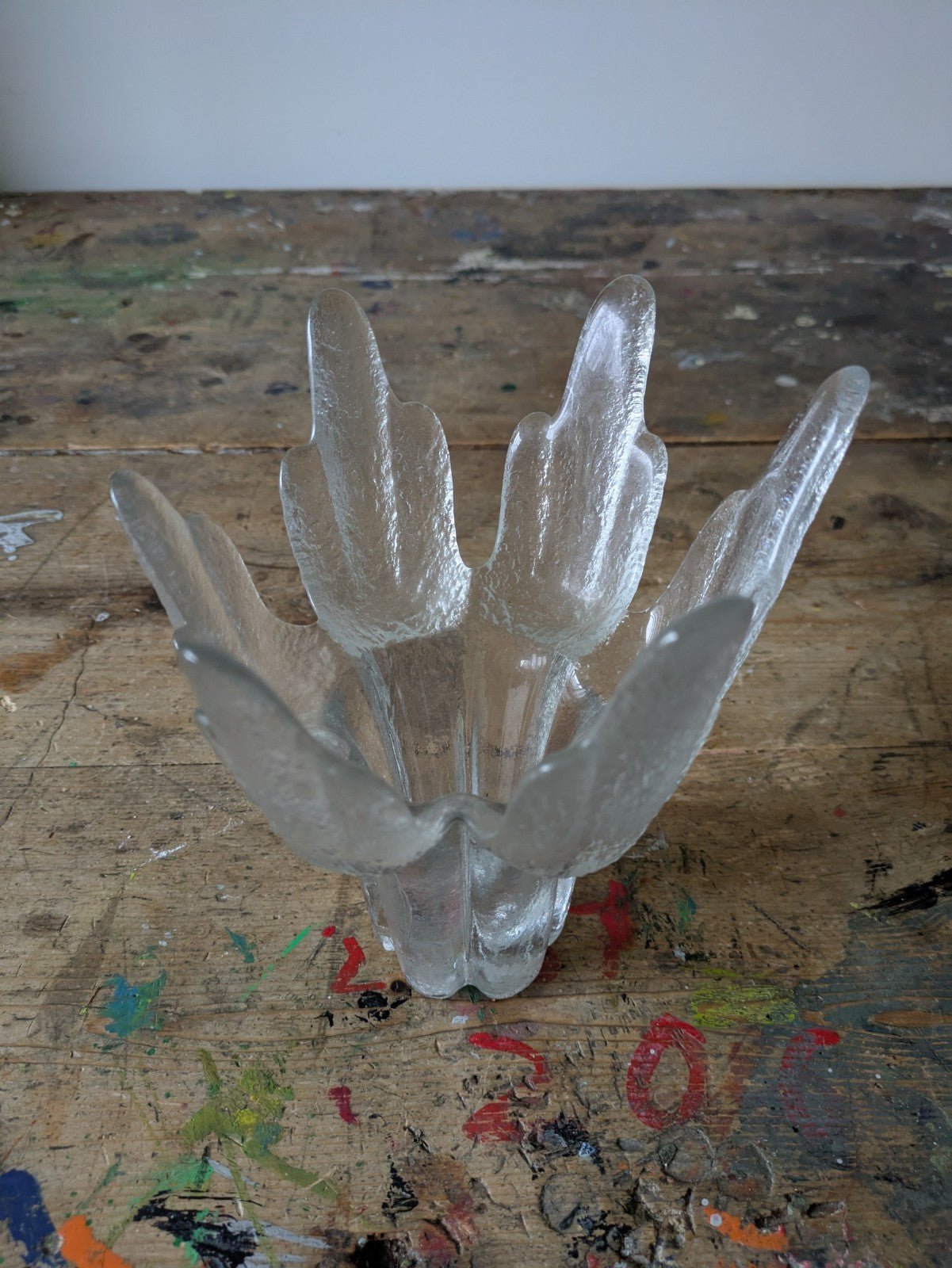 1970s RAVENHEAD Glass FLAIR VASE by ALEXANDER HARDIE WILLIAMSON Candle Holder