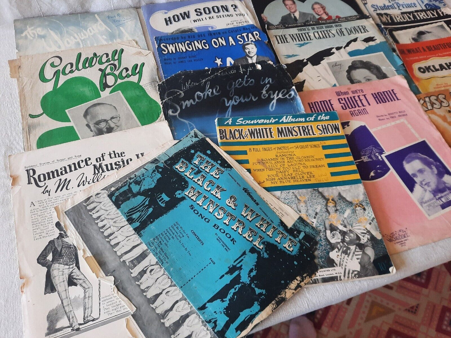 Vintage Lot Piano Sheet Music Manuscript Classic Paper Retro Mixed Rare Antique,