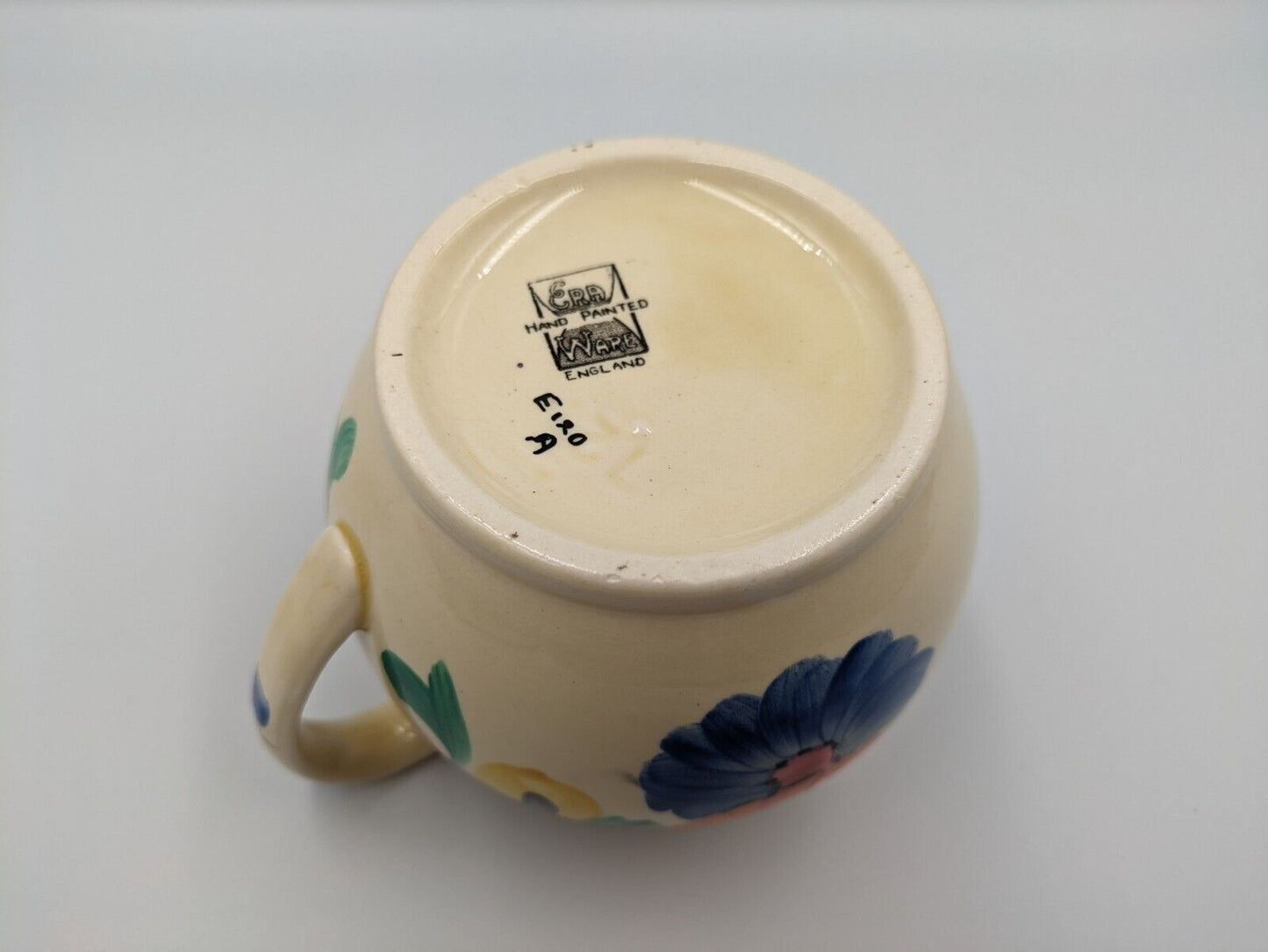 Era Ware hand painted Art Deco jug made in England 1930s Floral Prop Milk Cream