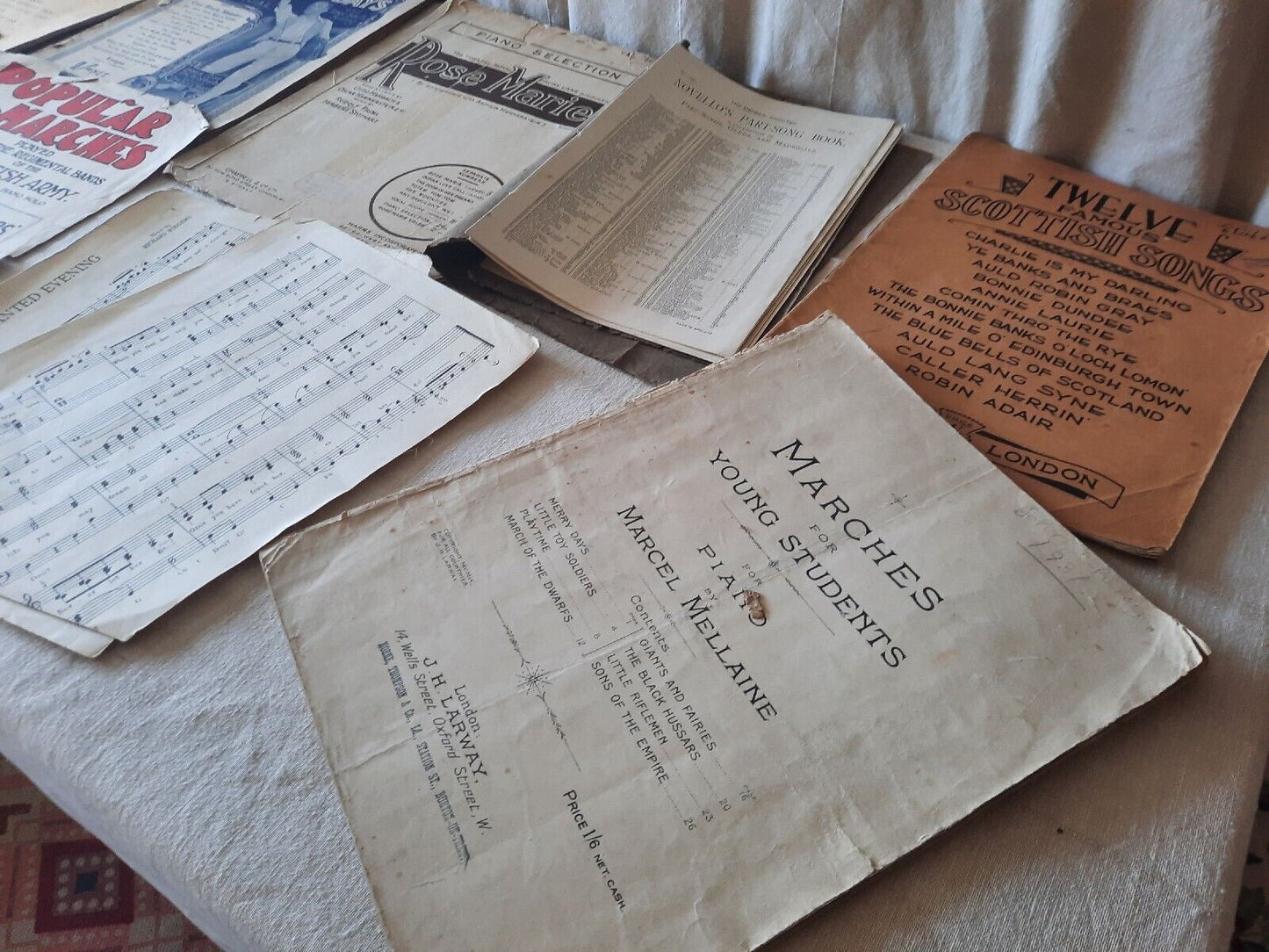 Vintage Lot Piano Sheet Music Manuscript Paper Marches UK British Rare Antique*