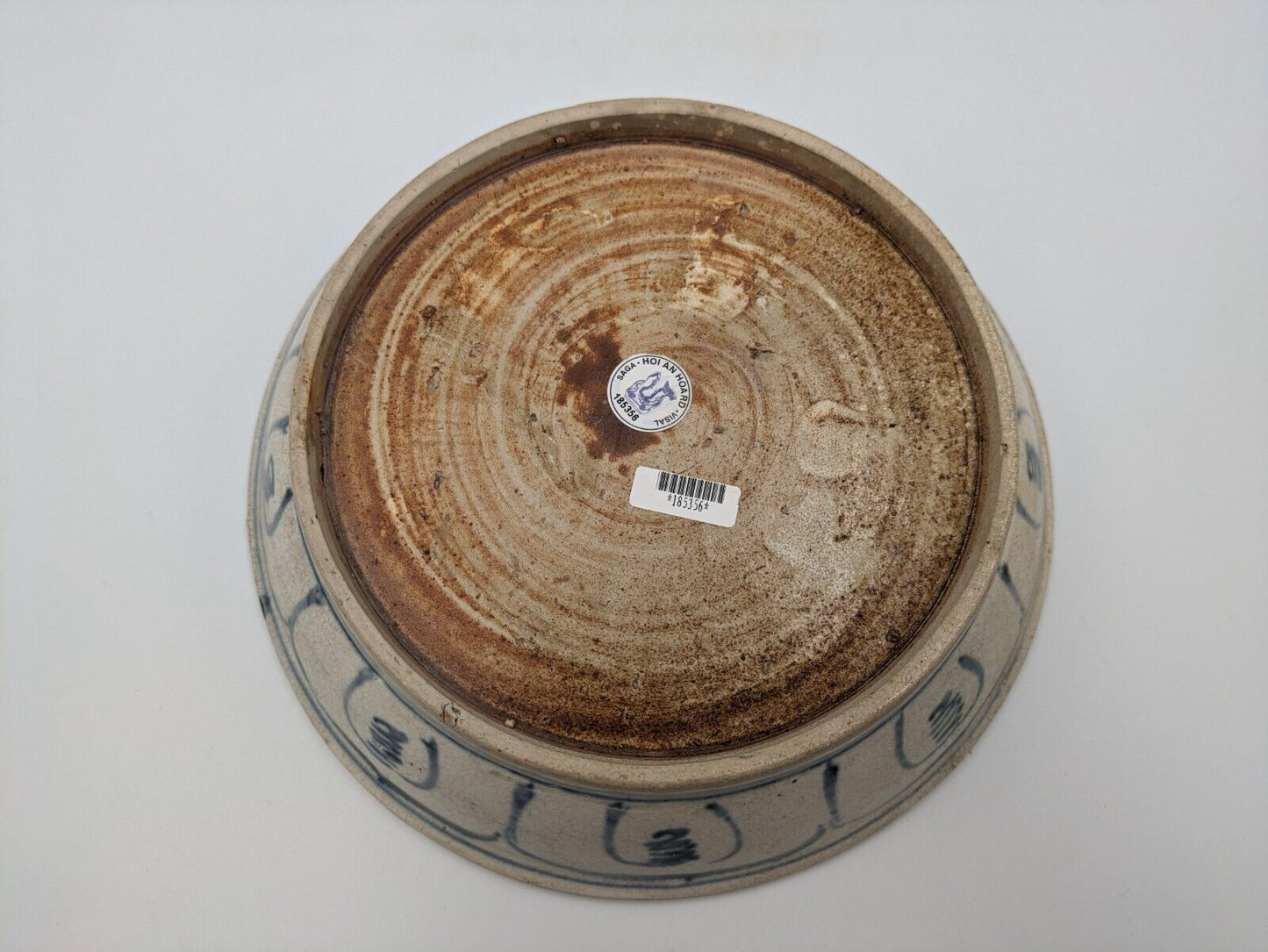 Hoi An Hoard Shipwreck BL/WT Dish with Four Petal Floral Decoration Lot #185356