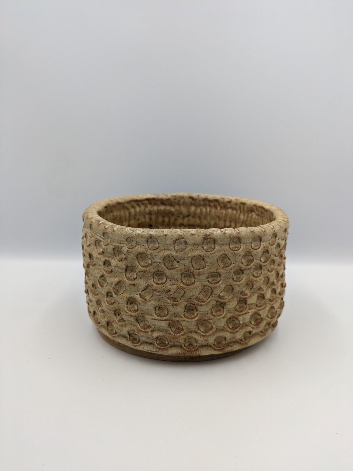 Signed Diane Widdowson Studio Pottery Art Bowl Plant Pot Planter Patterned Vtg