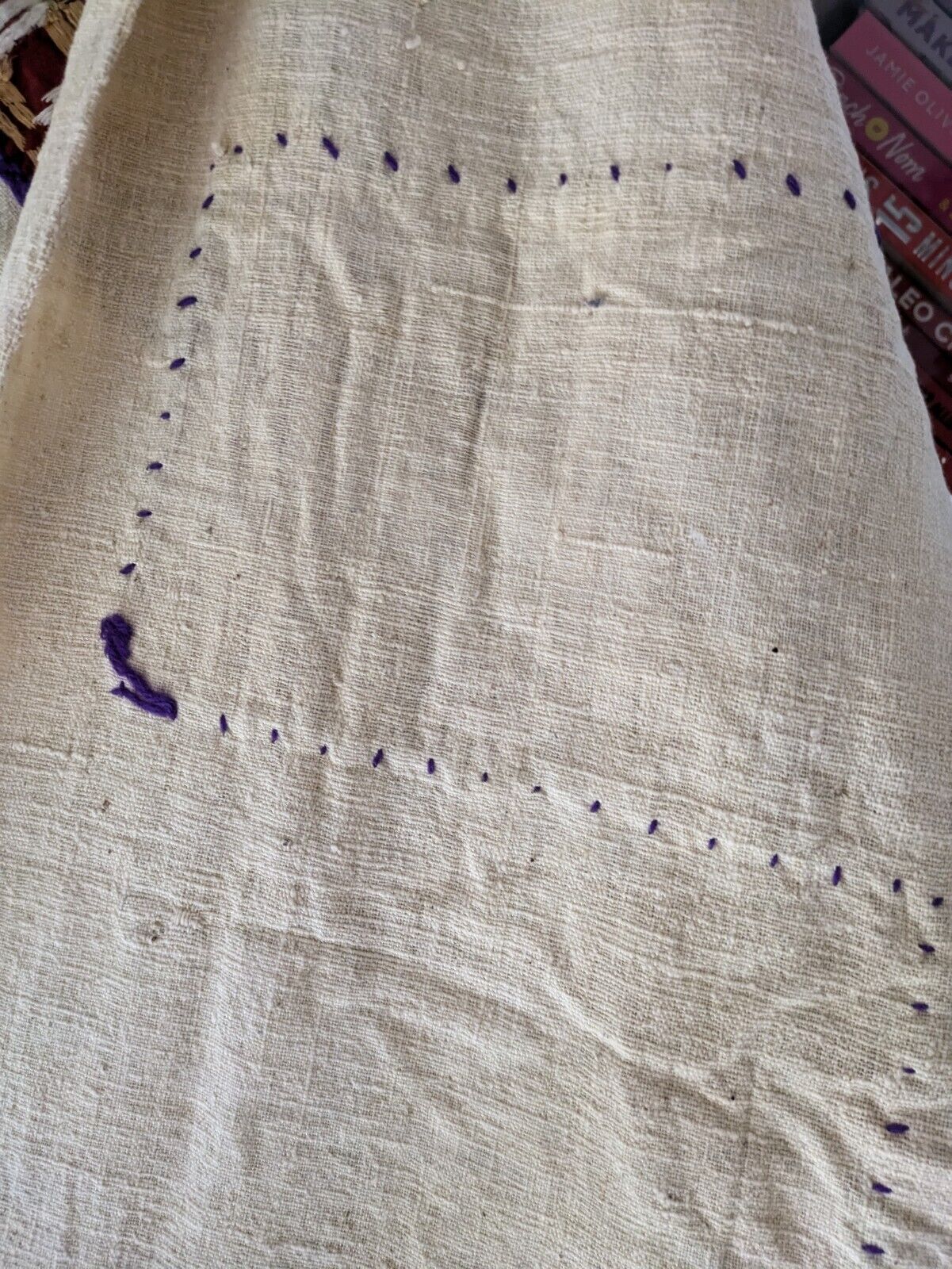 Large Old Ecclesiastical Christian Church Banner Embroidered Punjabi Batala Folk