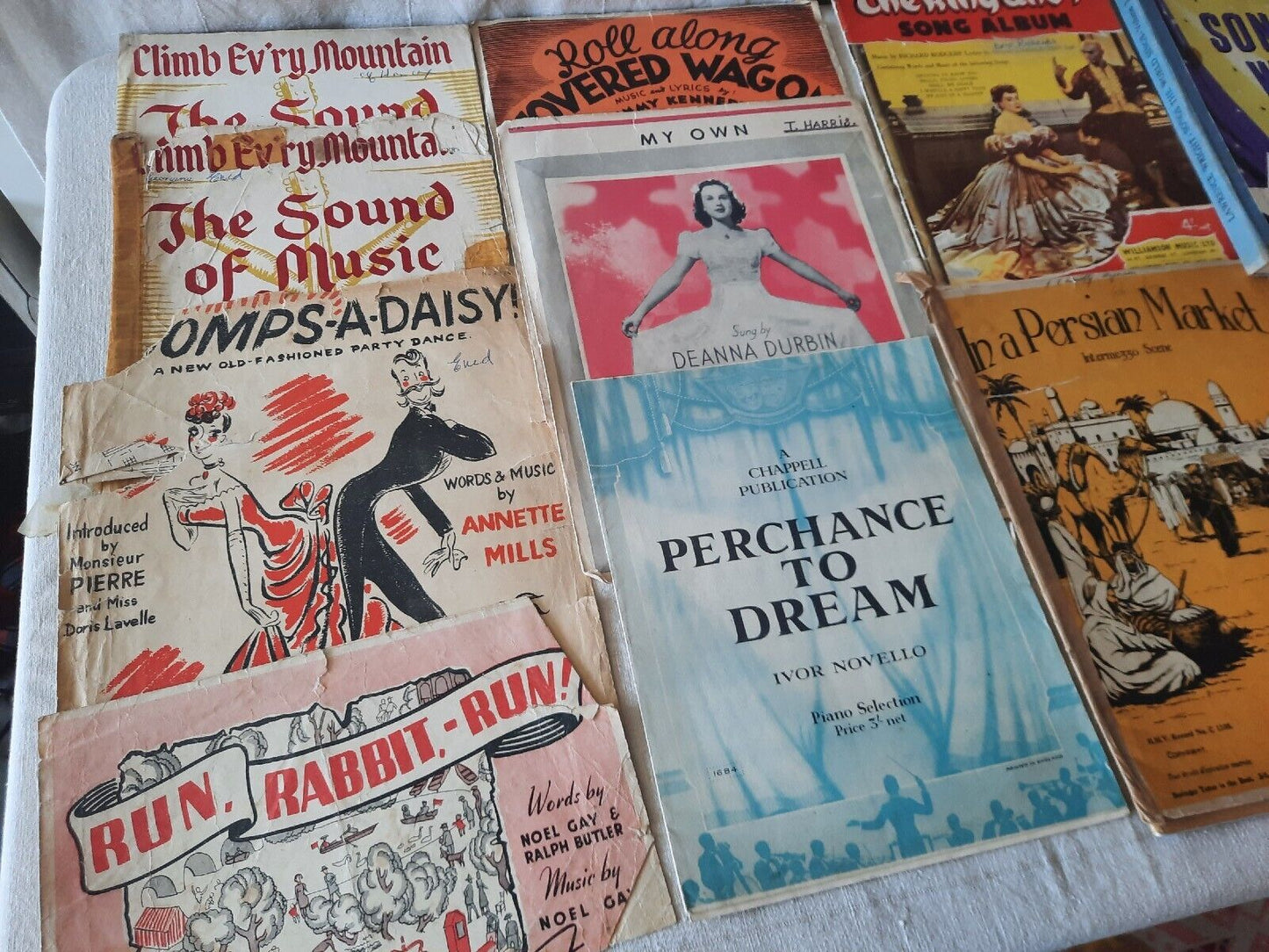 Vintage Lot Piano Sheet Music Manuscript Classic Paper Retro Mixed Rare Antique*