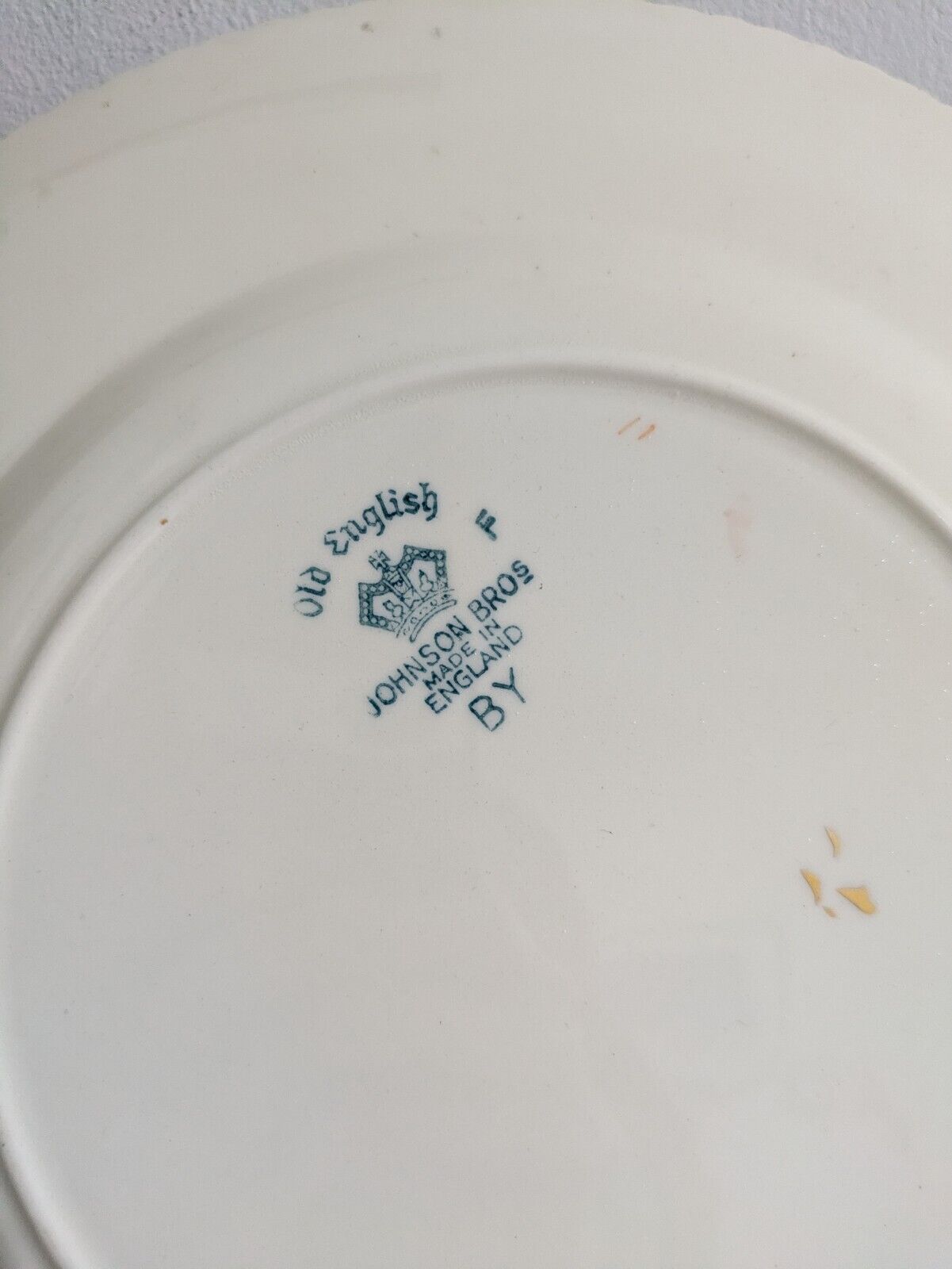 Vintage FLORAL JOHNSON BROS BELFORD OLD ENGLISH FLOWERS GOLD DINNER PLATE VGC