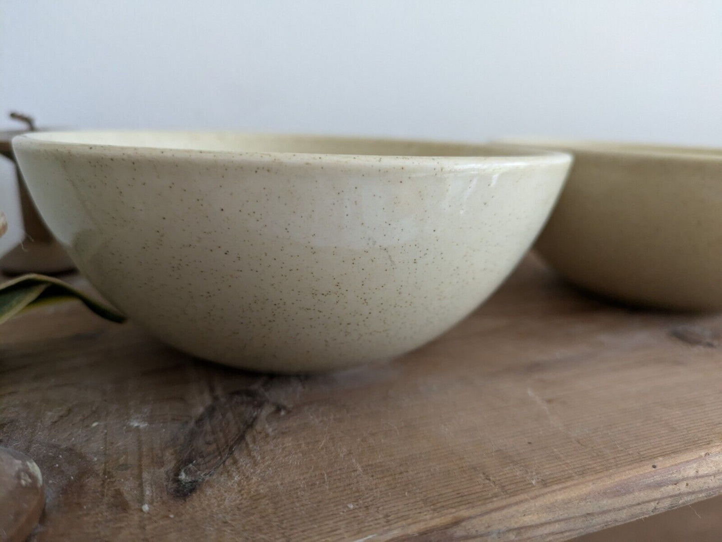 Set Of 4x vintage Speckled Dudson Armorlite England pottery small bowls 1970s Vg