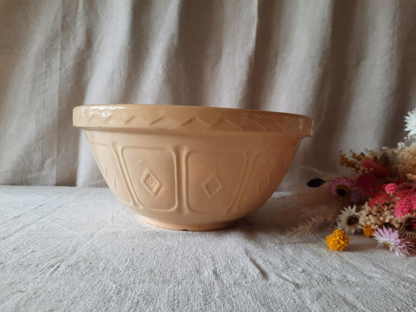 Vintage Mixing Bowl England Pastry Mason Cash Cake Retro 12 prop TV film C.Gresl