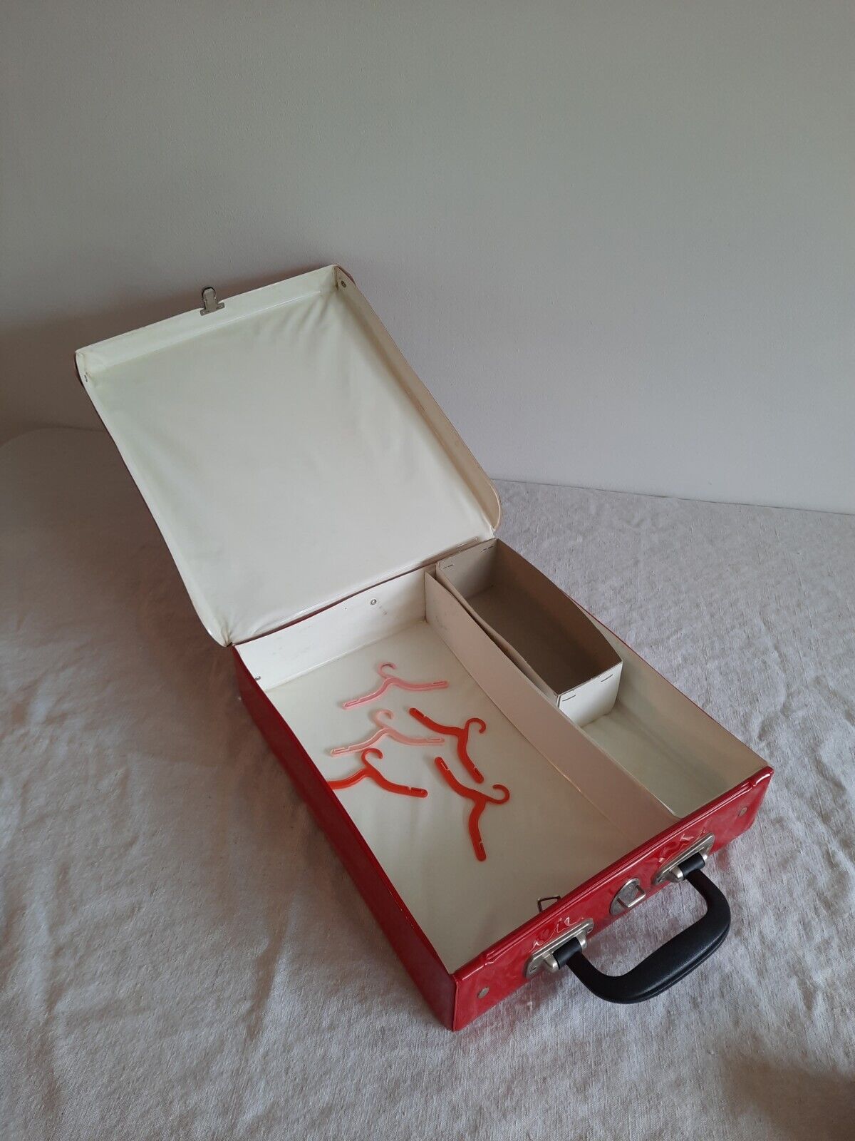 Retro Red 1960's Vintage Very Rare Germany issue Doll Case by Theia Spielwaren