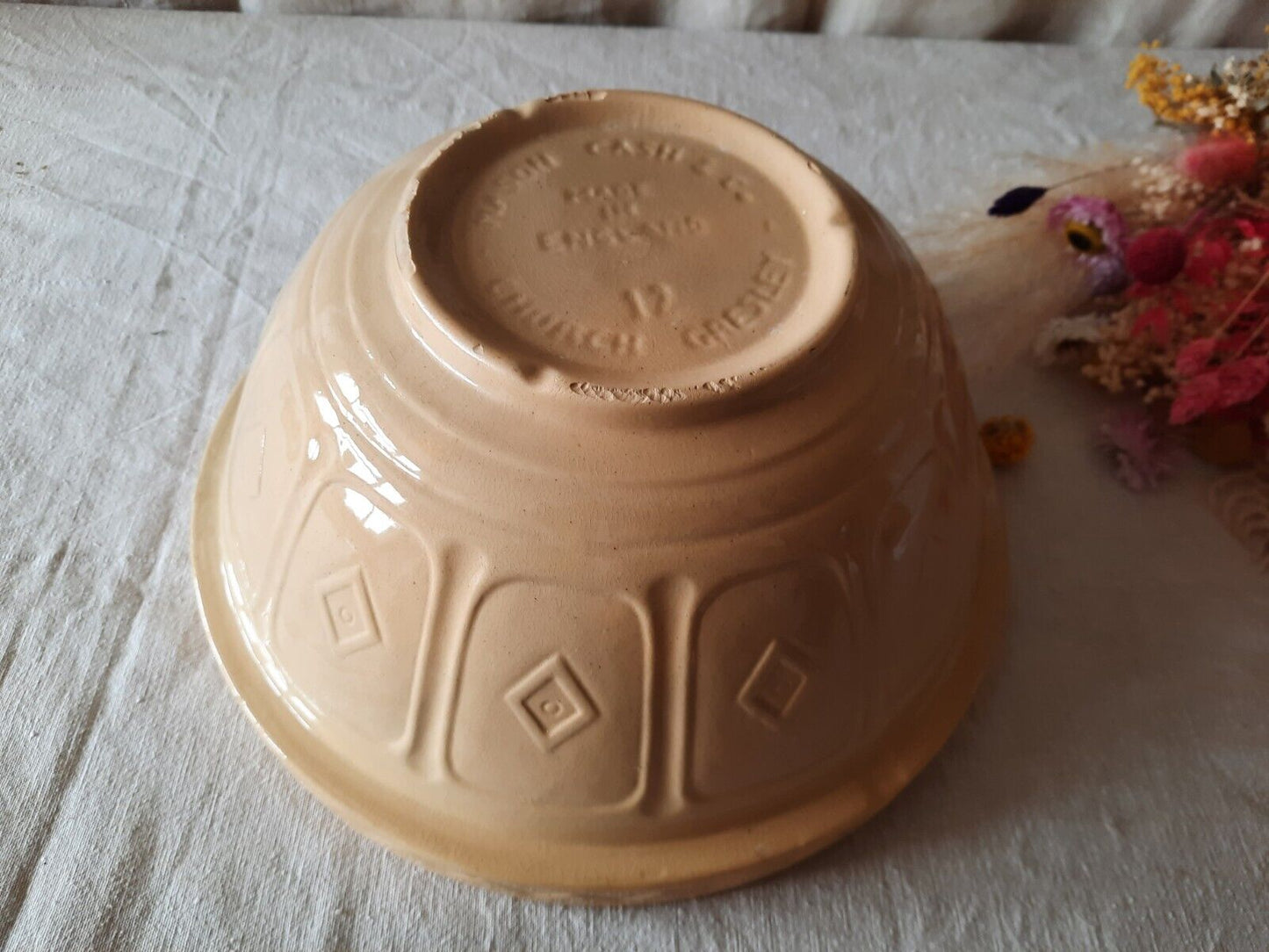 Vintage Mixing Bowl England Pastry Mason Cash Cake Retro 12 prop TV film C.Gresl