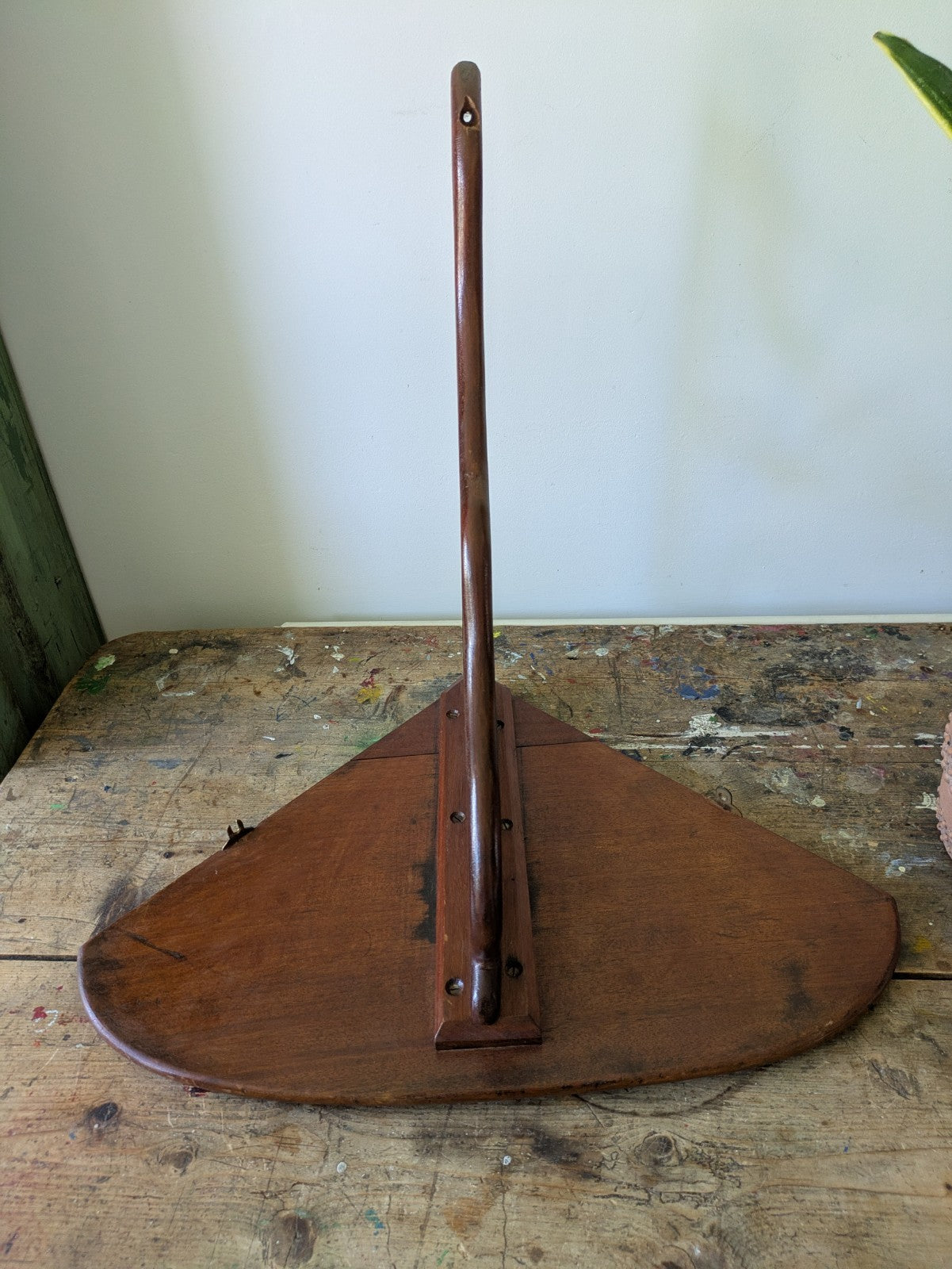 Antique Mahogany Art Nouveau C1890 Hanging Corner Shelf Wood Scroll Victorian